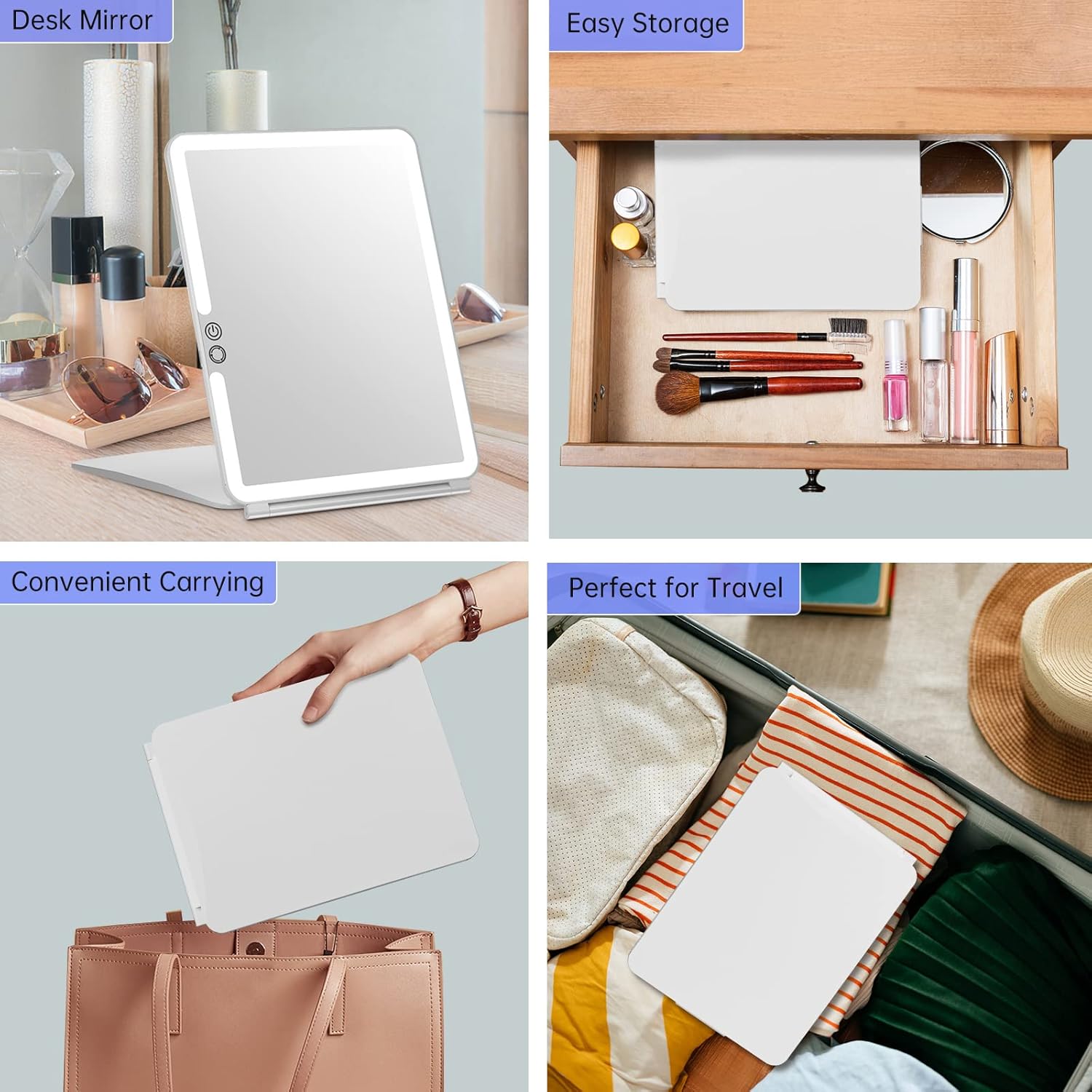 1800mAh Rechargeable Makeup Mirror