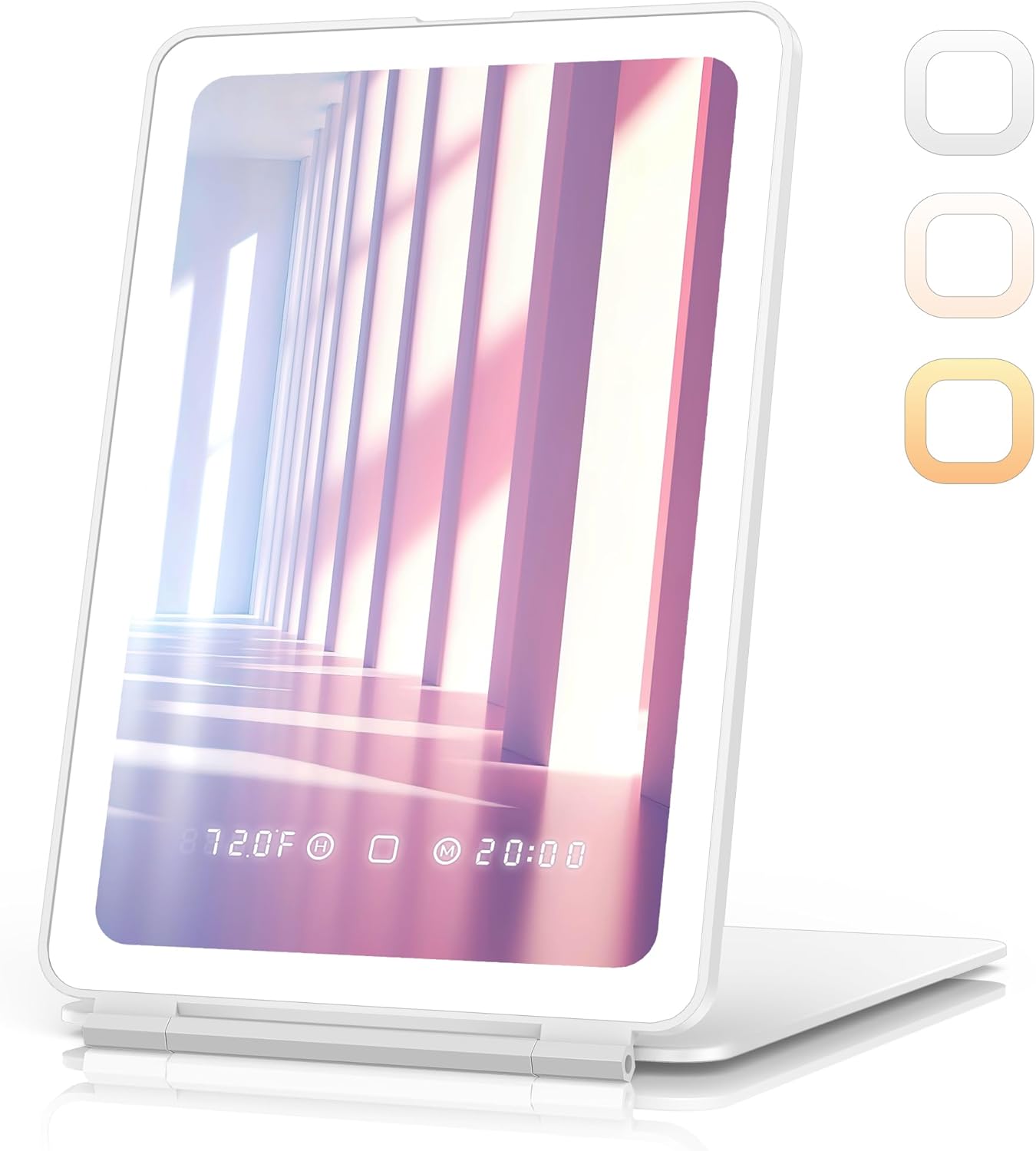 Zemmys Foldable Travel Makeup Mirror with 75 Electric Display