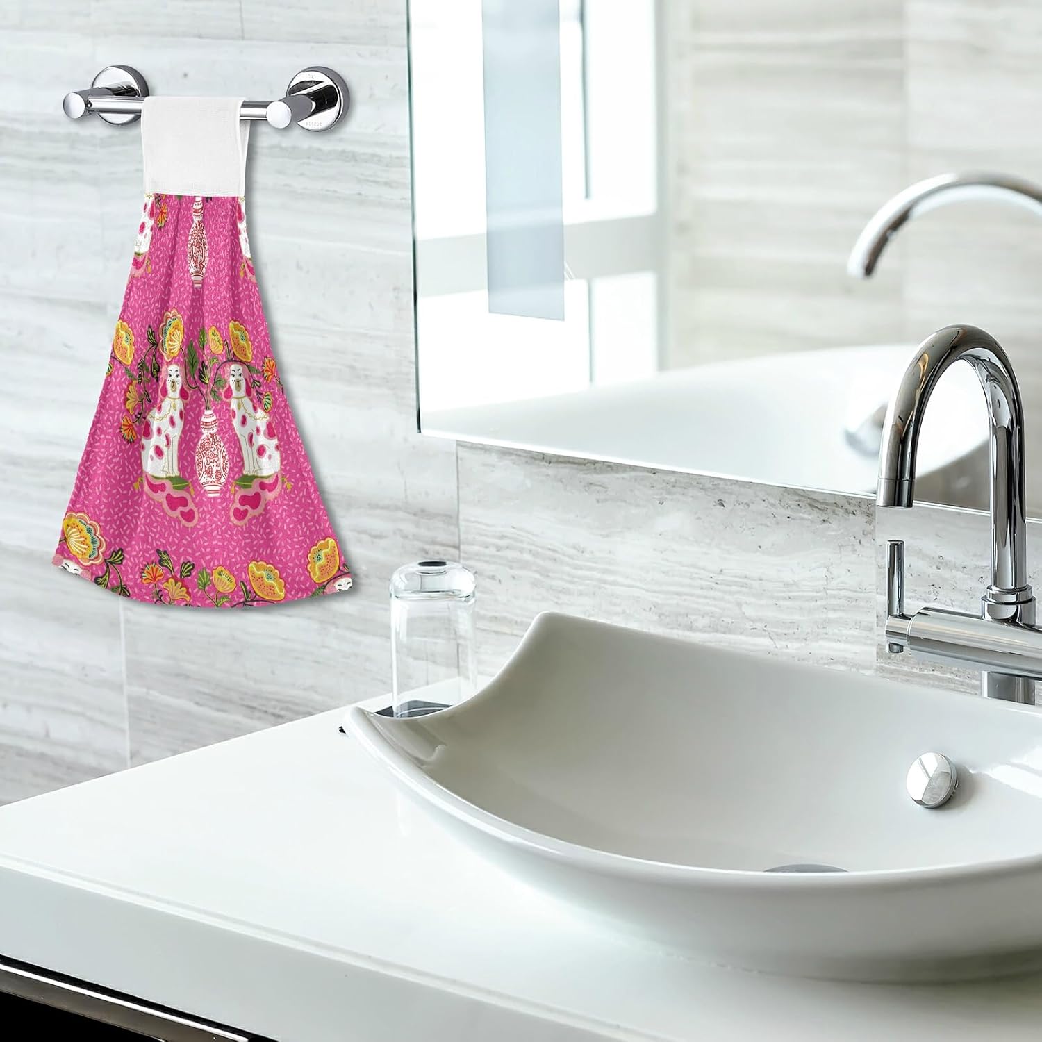 Premium 2-Pack Kitchen Towels Stokes Dogs Design