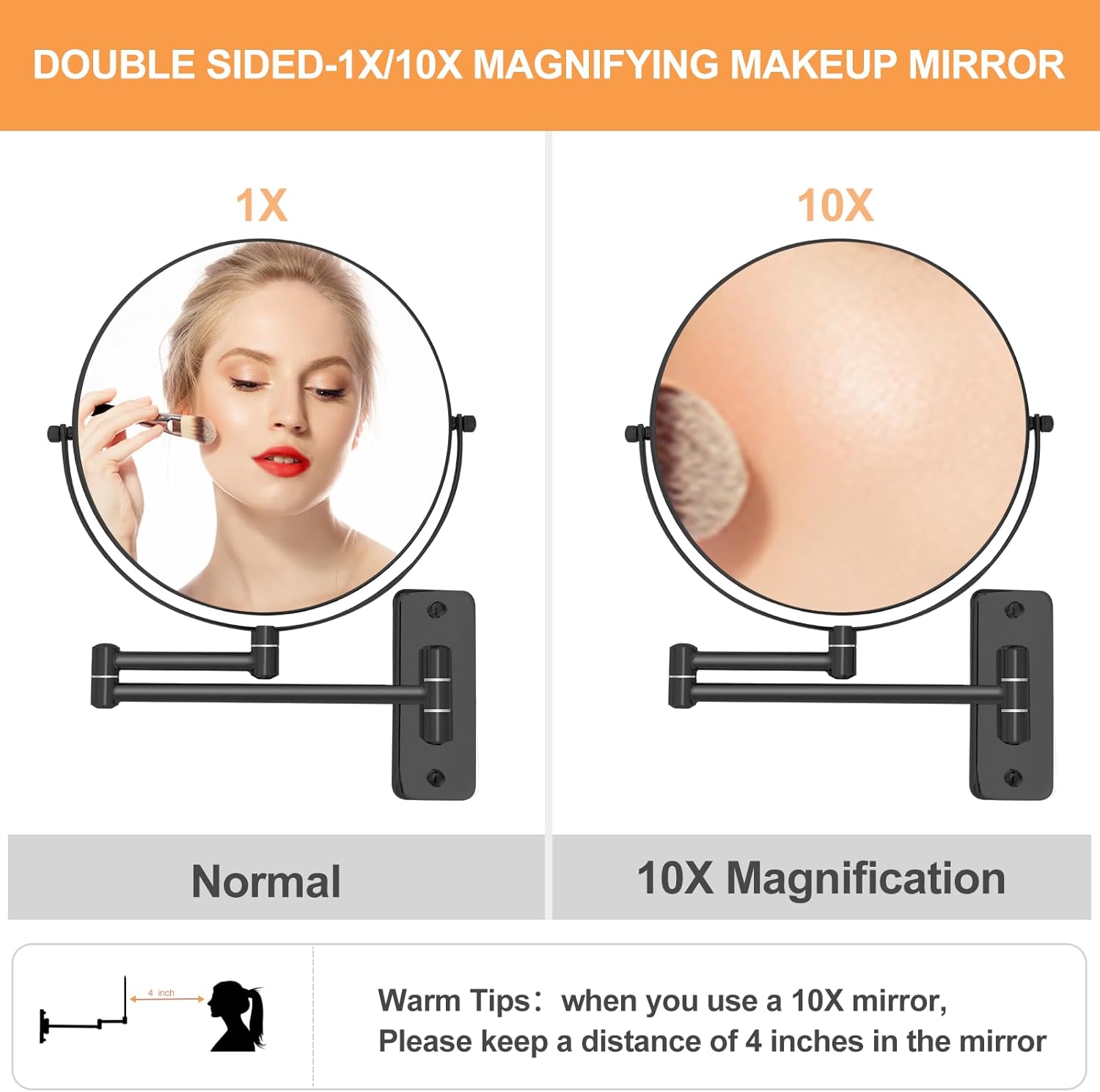 8 Wall-Mounted Magnifying Mirror