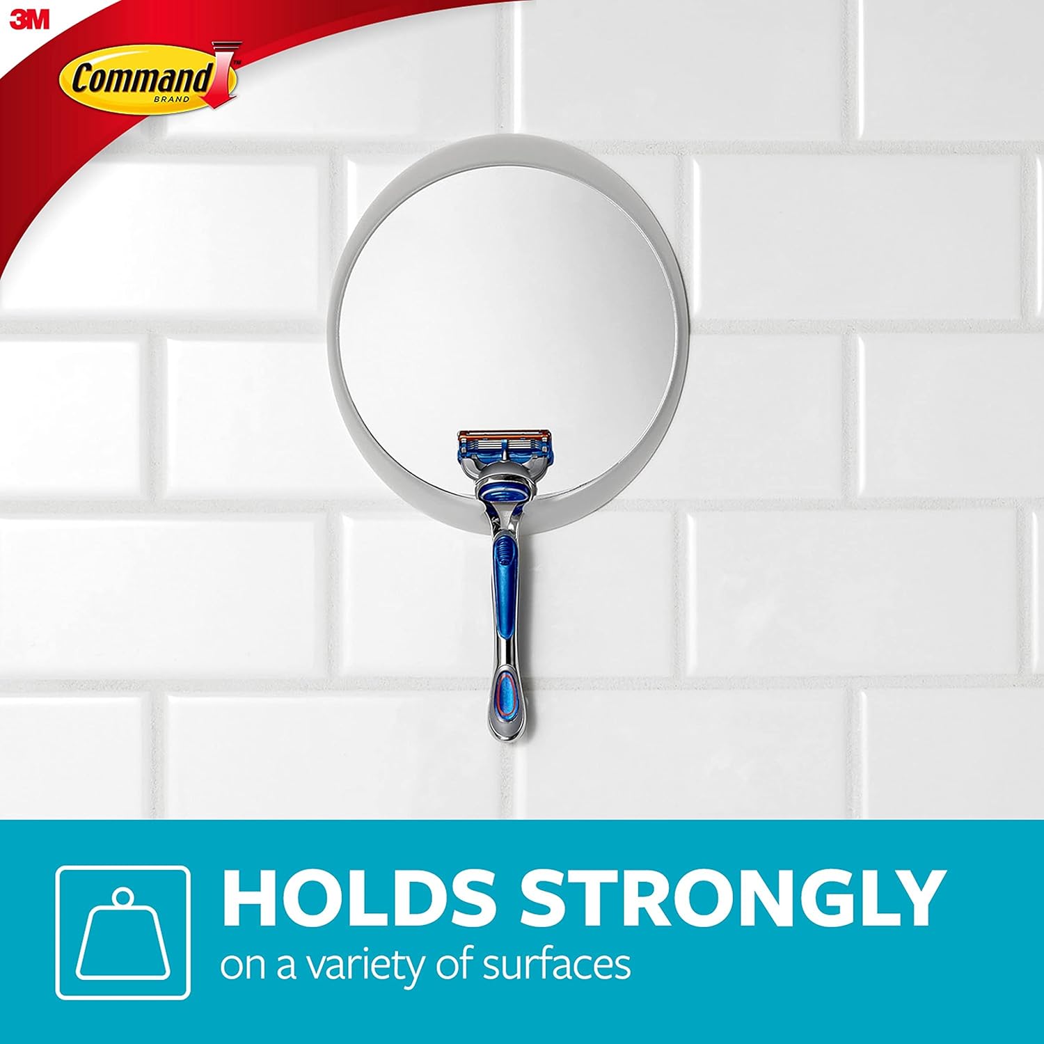 Fog-Free Command Mirror Easy to Display in the Shower