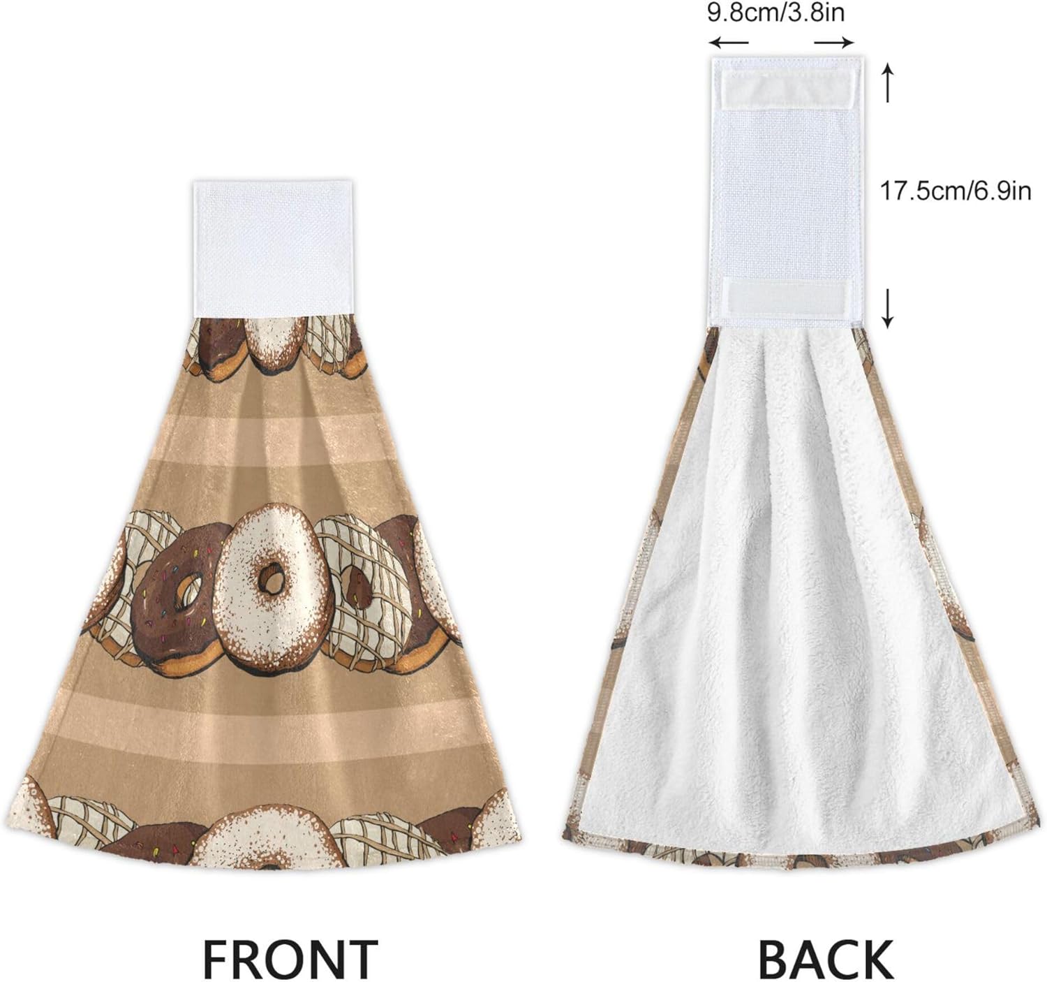 Seamless Donut Kitchen Hand Towels Set of 2