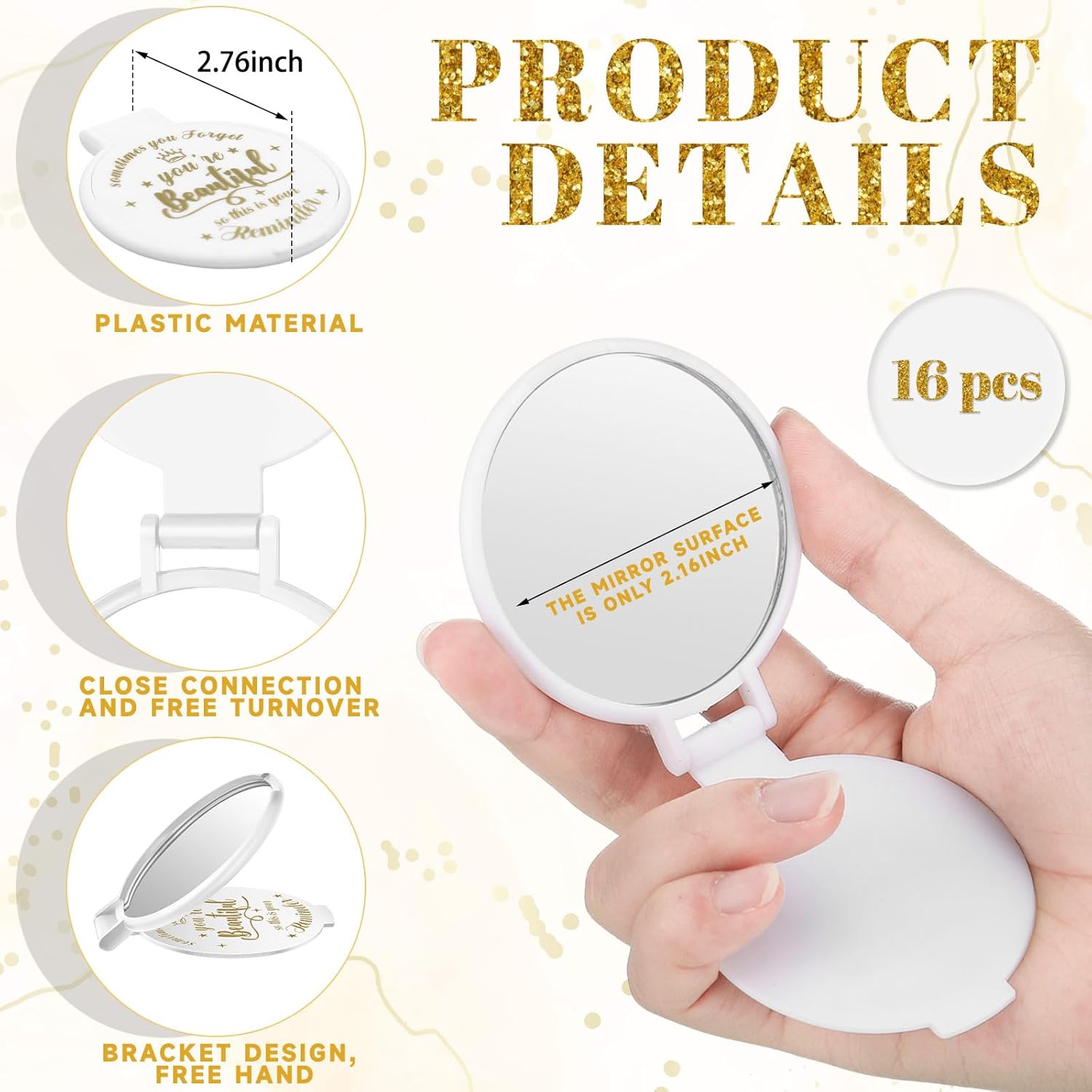 18 Piece Compact Mirror Set for Women
