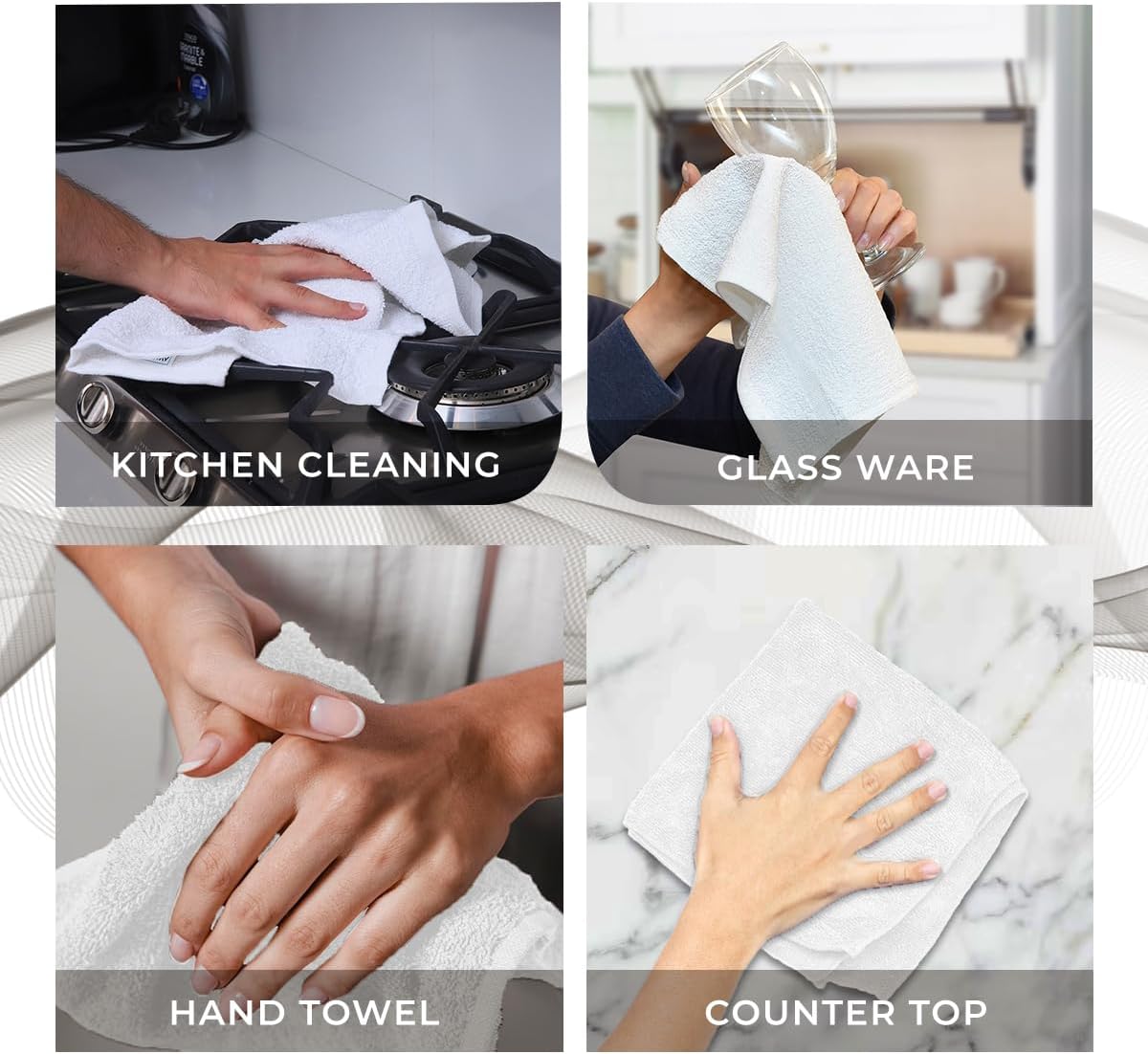 Avalon 48-Pk 12x12 Washcloths