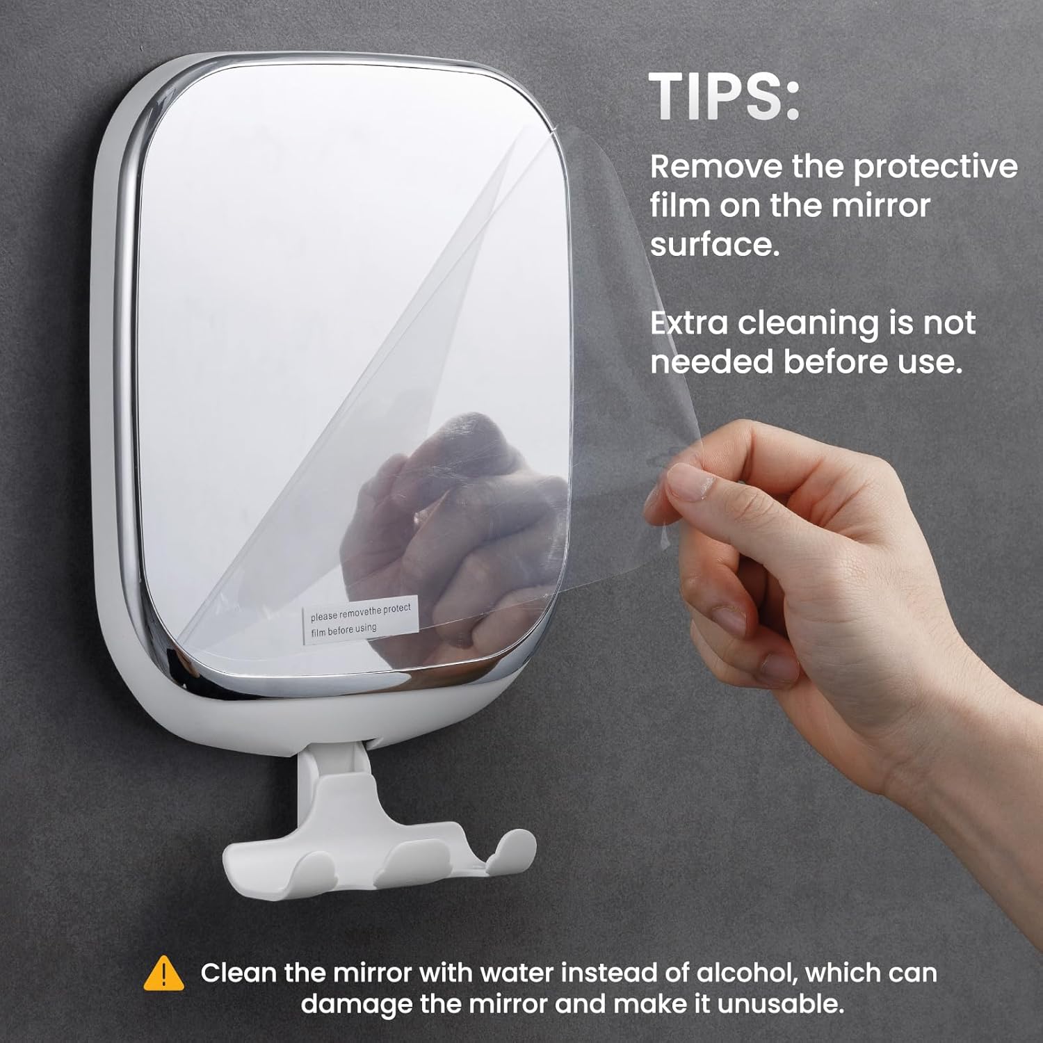 Waterproof Shatterproof Folding Mirror for Shaving Makeup Removal