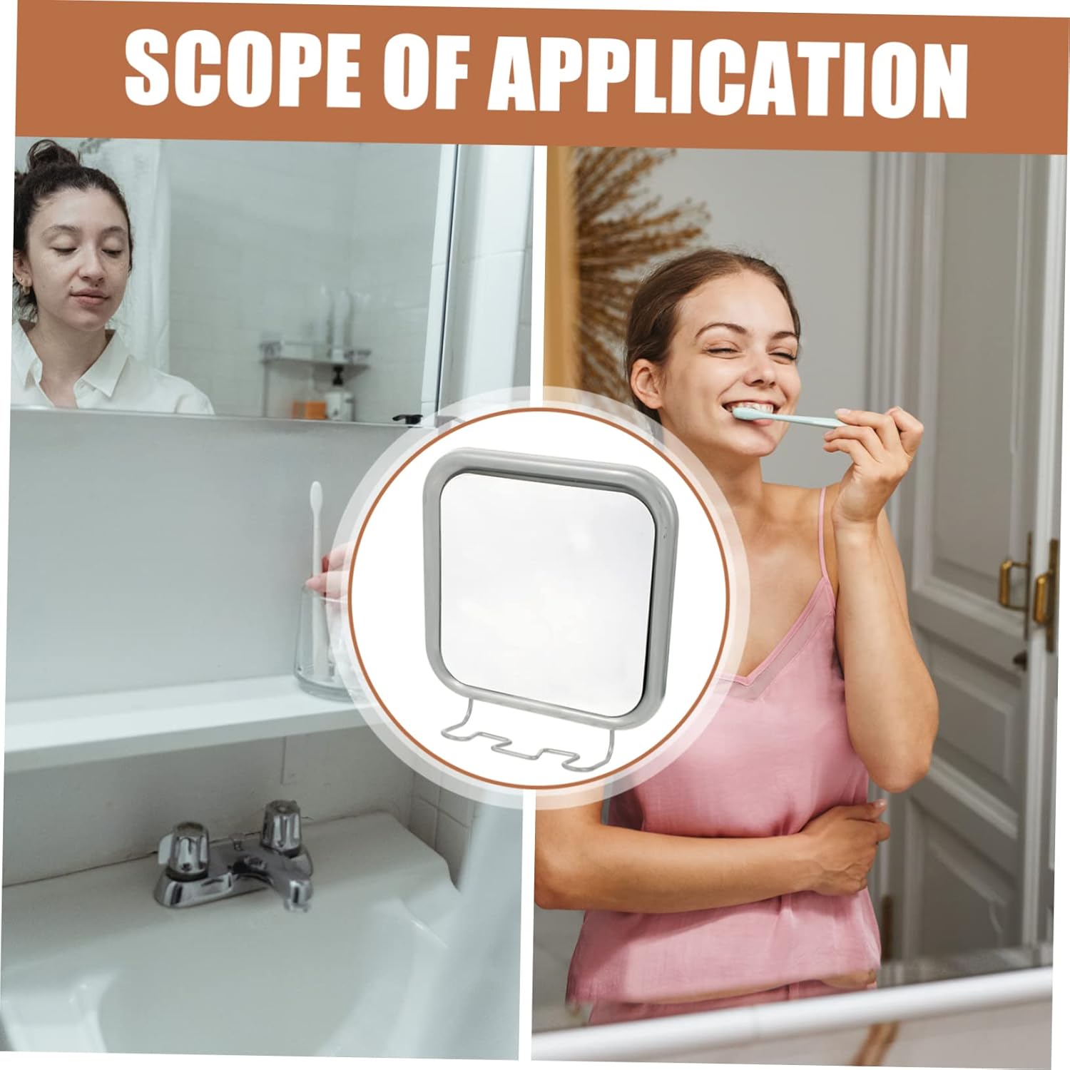 Hook Vanity Mirror with Suction Cup