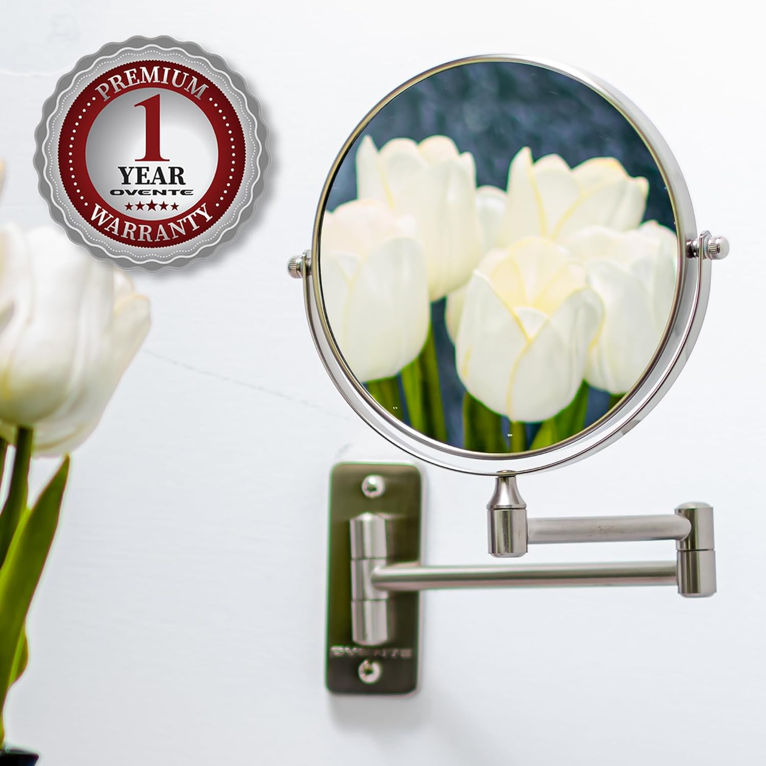 OVENTE 7 Wall-Mounted Makeup Mirror