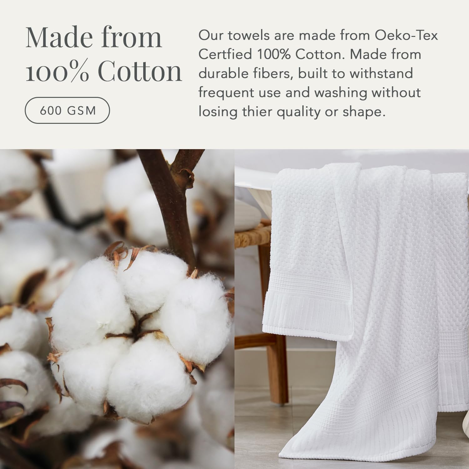 Anti-Aging Soft Luxurious 100 Cotton Bath Towels