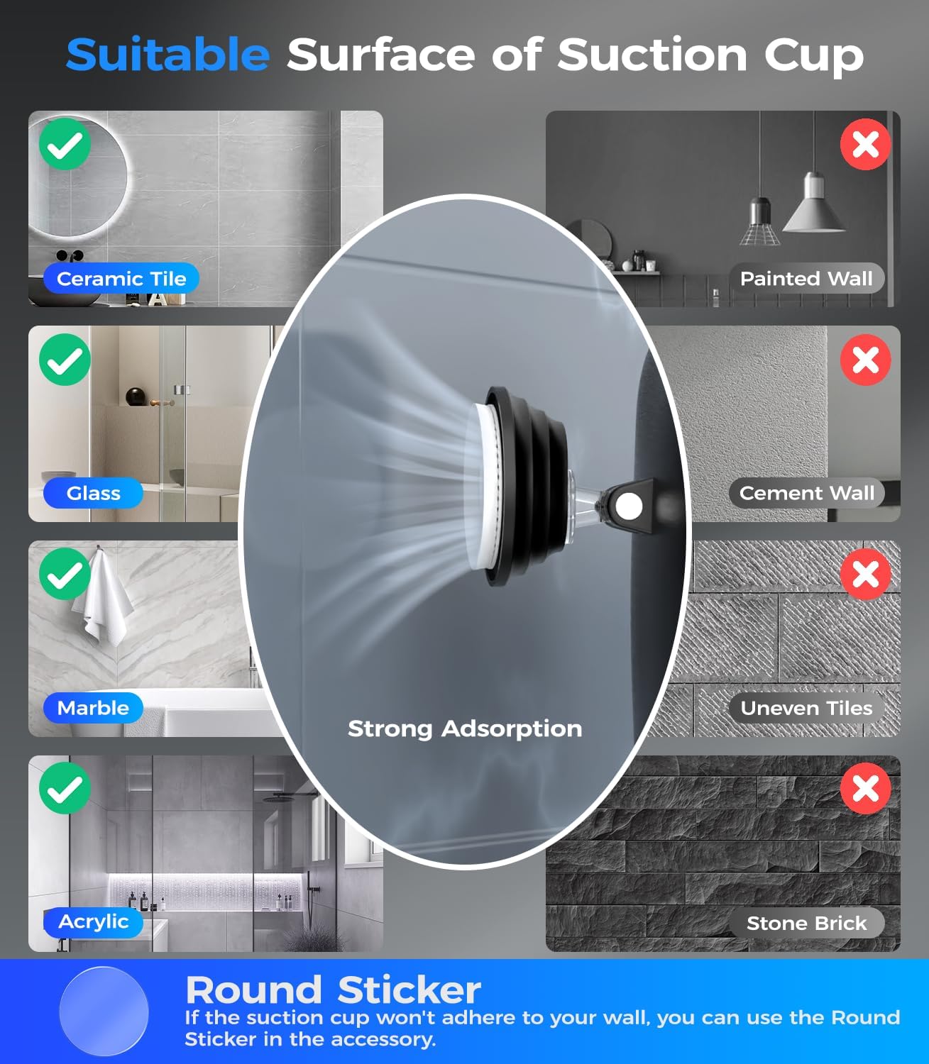 Gospire Heated Fogless Mirror with Light and Adjustable Brightness