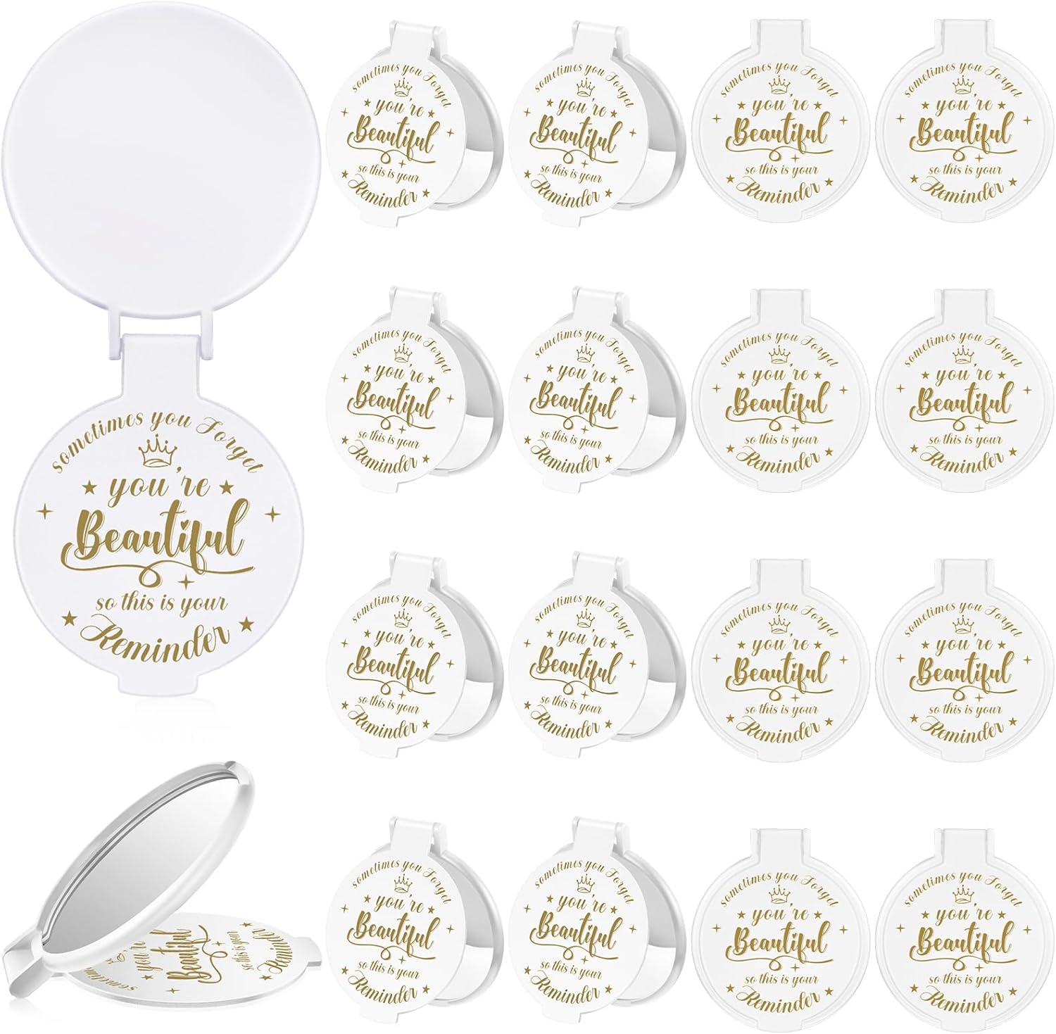 18 Piece Compact Mirror Set for Women
