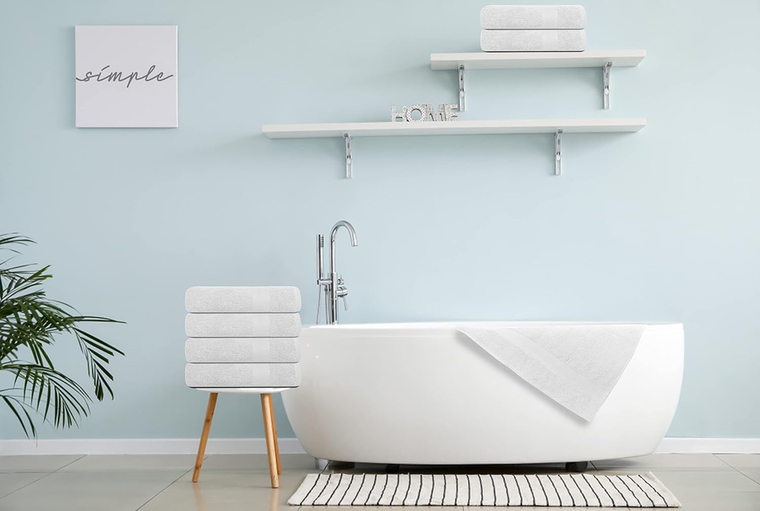 Extra-Soft Terry Cotton Bath Towels Set