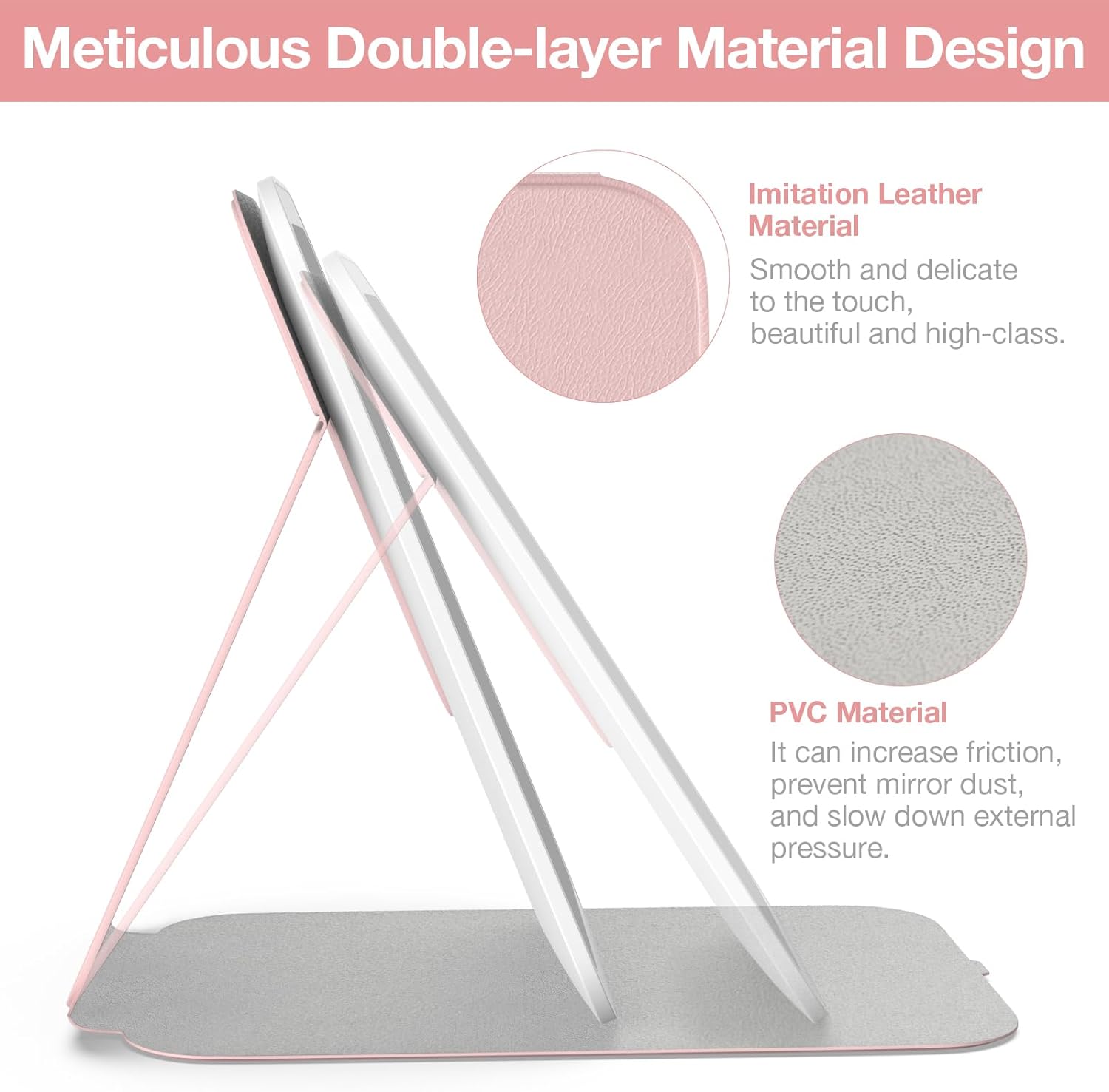 Kintion Travel Makeup Mirror Portable LED Lighted Vanity Mirror