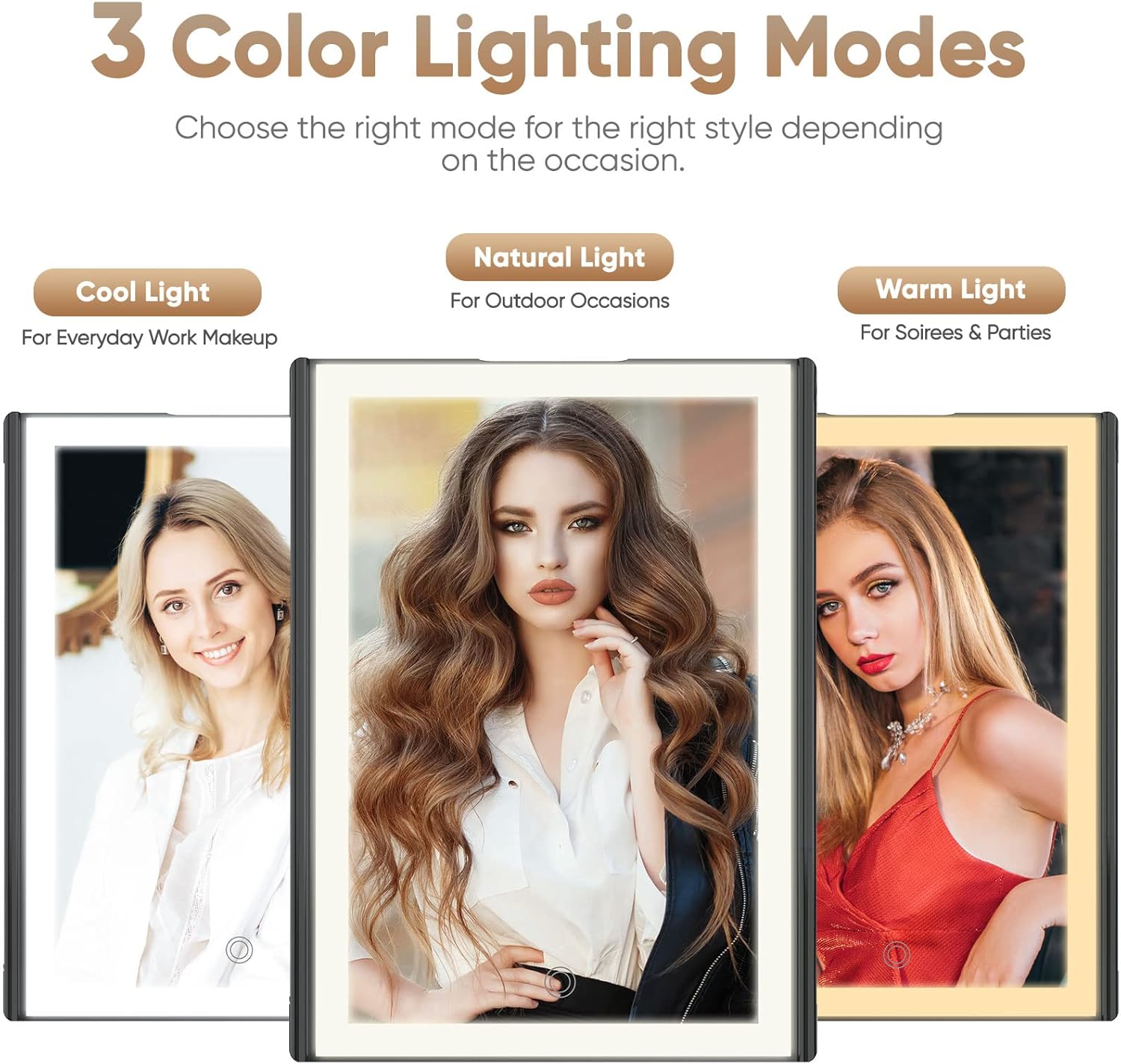 Versatile 3-Mode LED Makeup Vanity Mirror