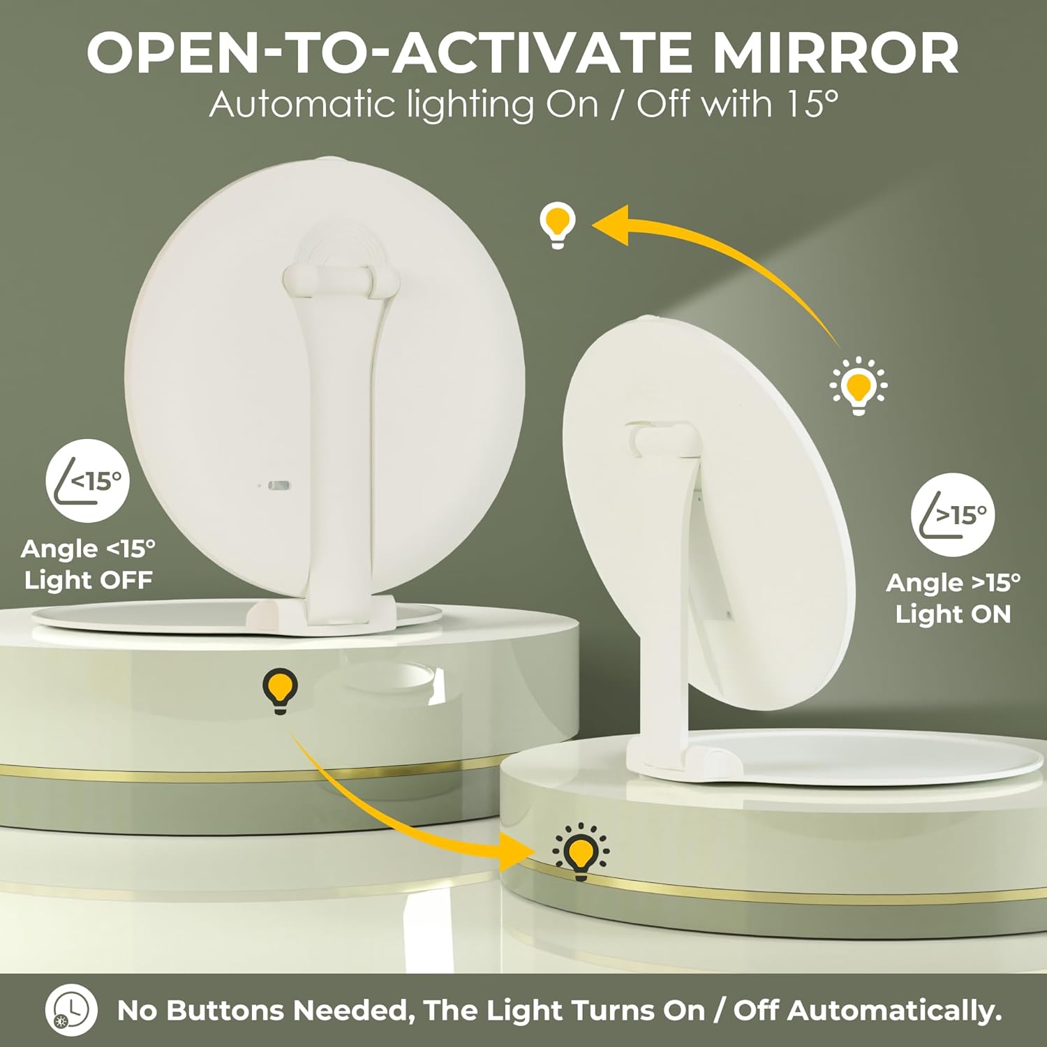 Makeup Mirror with 3 Light Modes