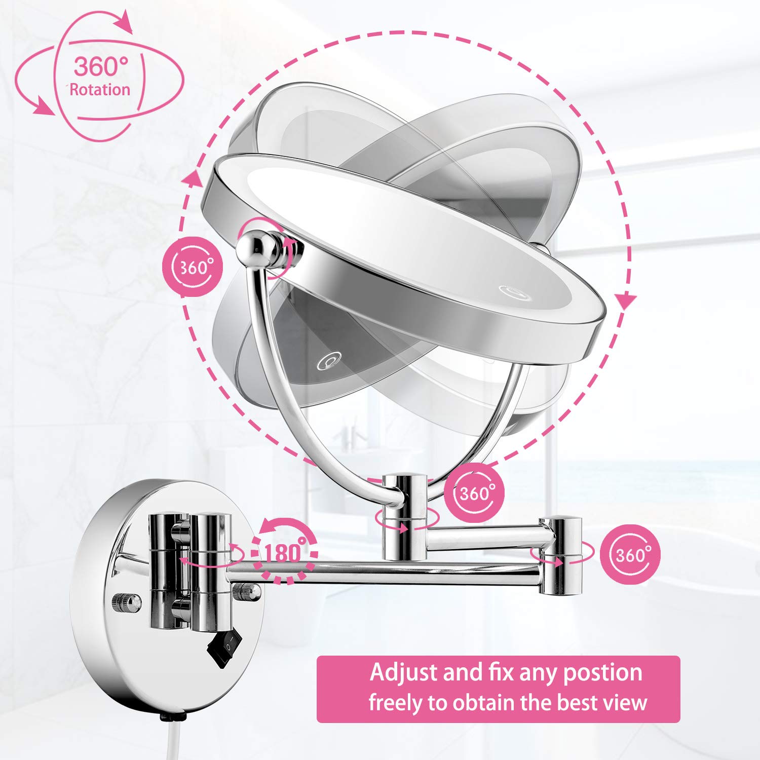 High-Quality Double-Sided Makeup Mirror