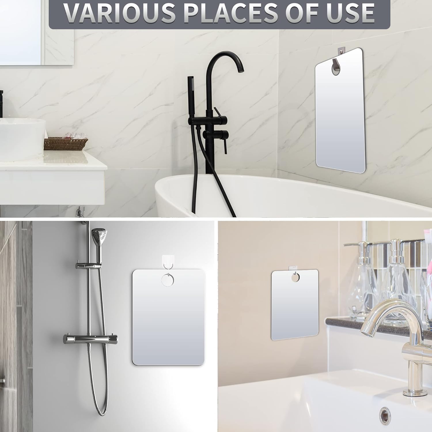Durable ShatterPROTECT Shaver Mirror for Travellemen