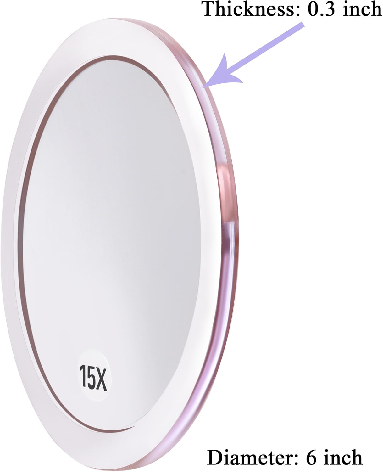 Santoo 15X Magnifying Mirror with 3 Suction Cups for Precise Beauty
