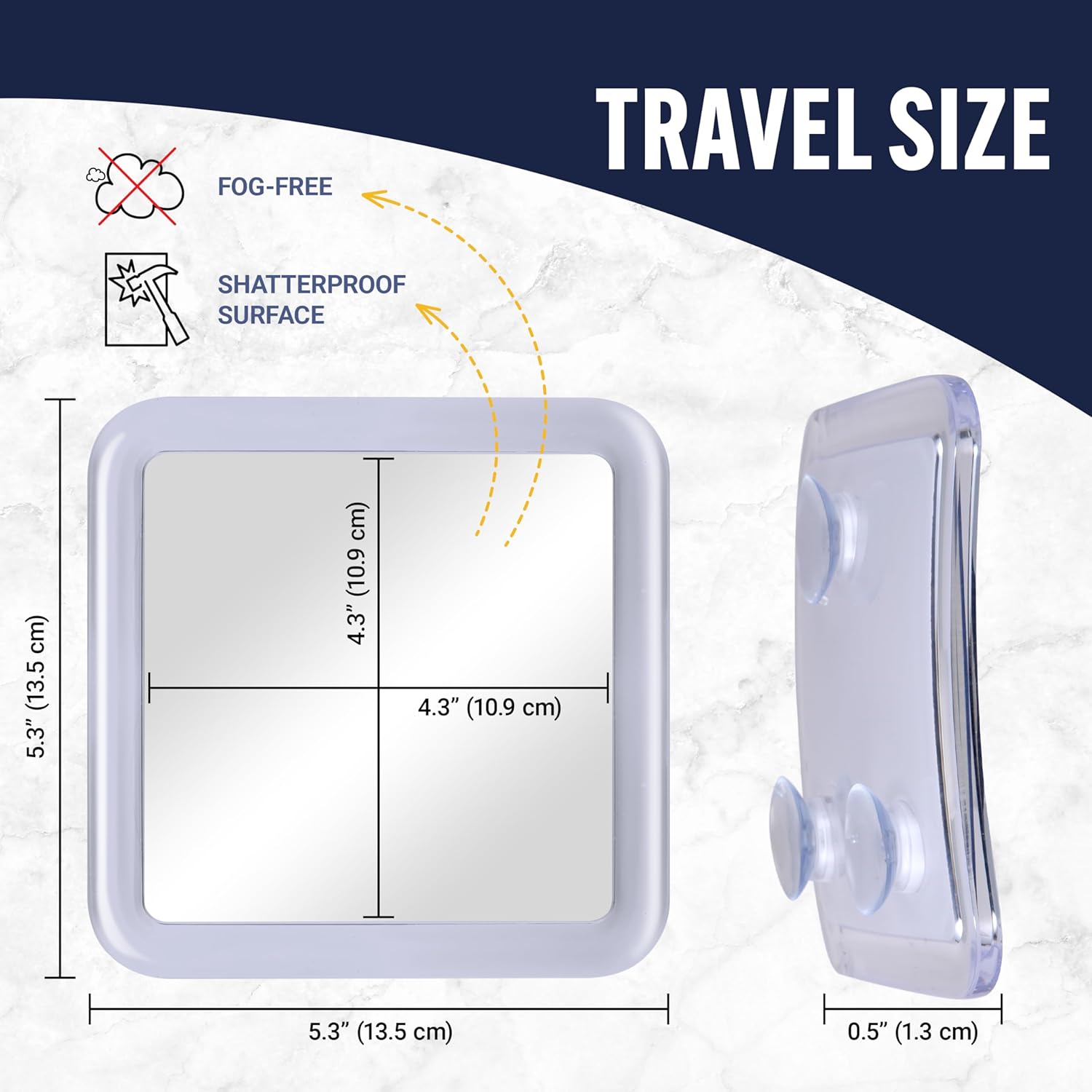 MIRRORVANA Compact Travel Shower Mirror