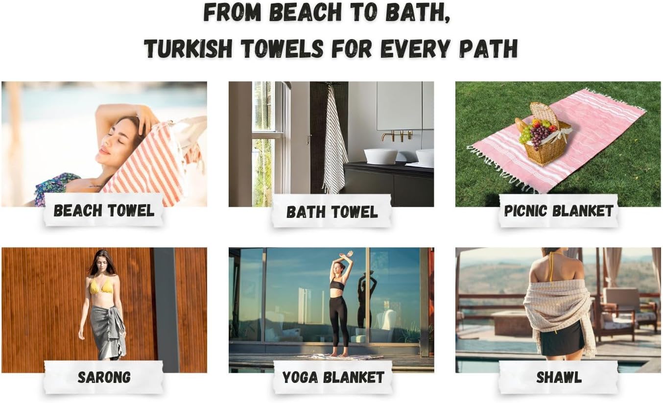 Bazaar Anatolia 100 Cotton Beach Towel 71x39 inches - Arpa Beige