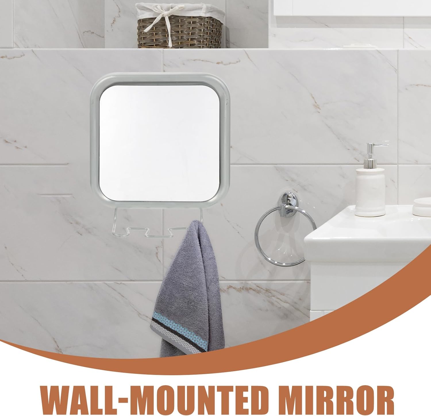 Nolitoys Tilting Fogless Shower Mirror