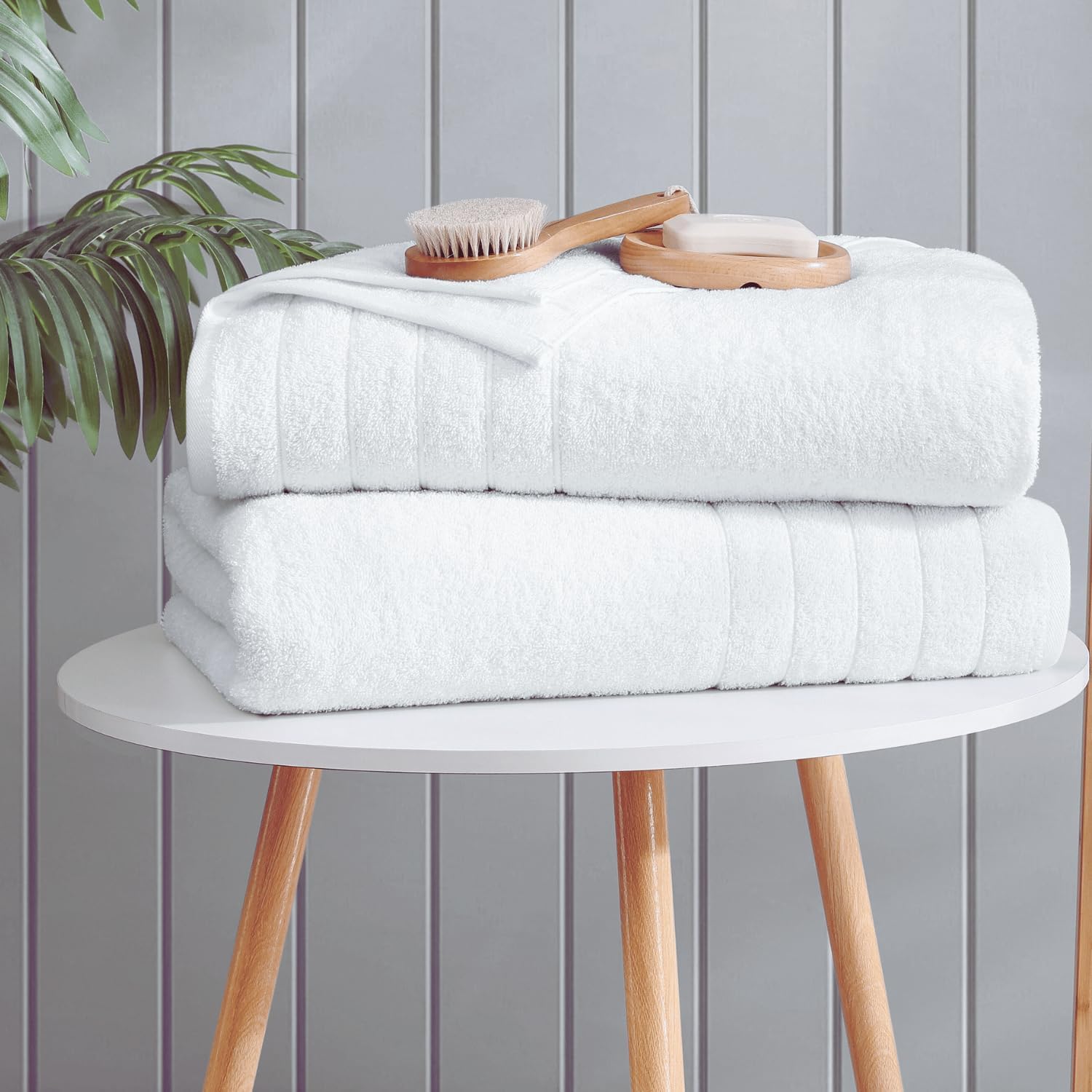 Casa Platino 4-Pack Luxury Bath Towels 30x60 Ringspun Cotton White
