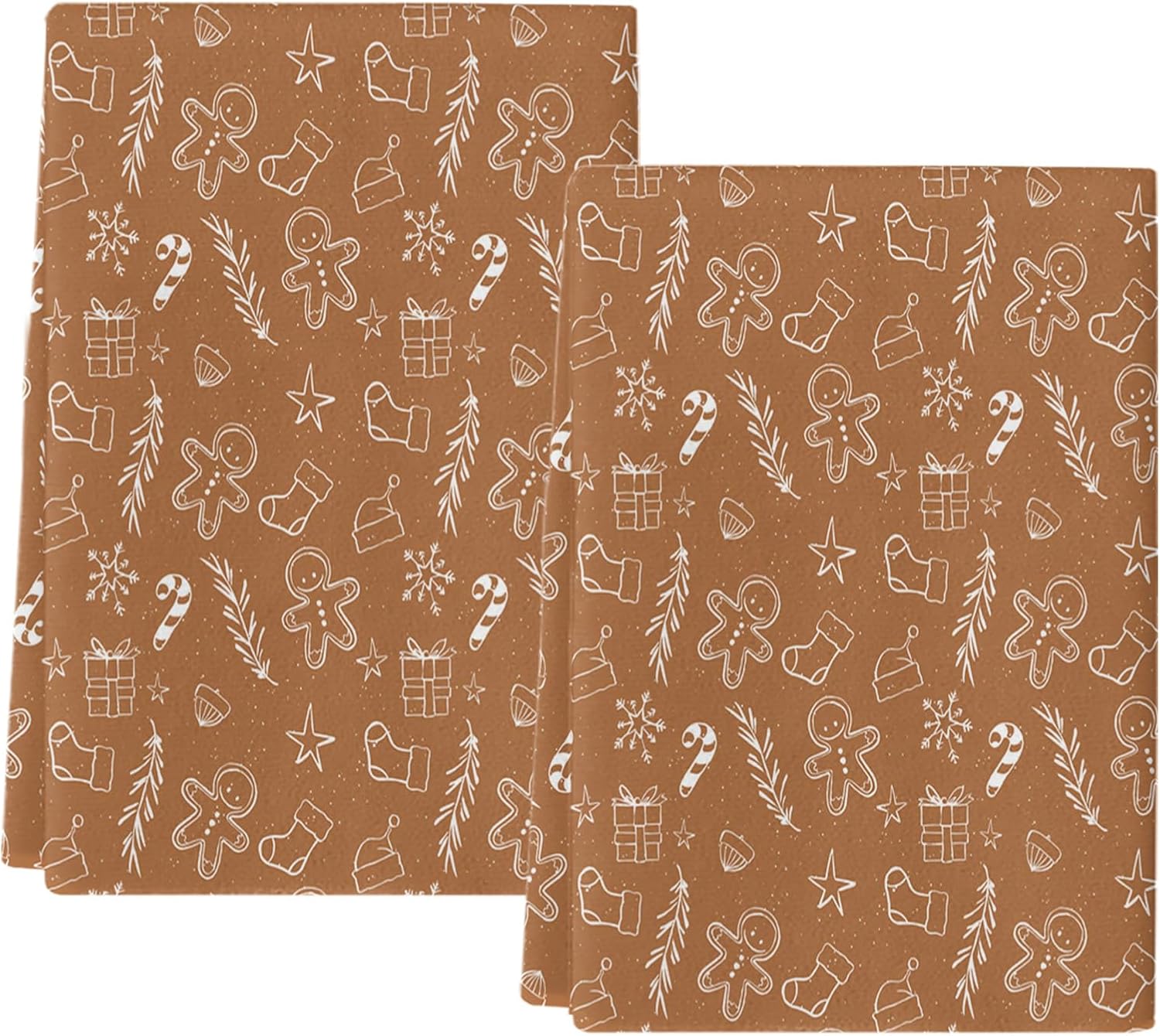 Gingerbread Man Christmas Kitchen Towels 18x28 inch Durable Soft Absorbent