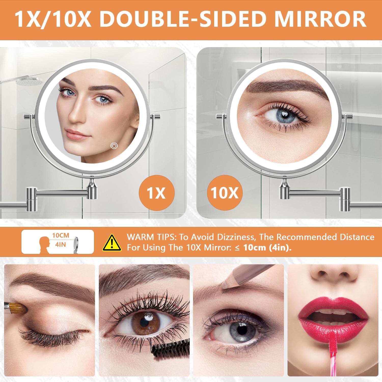 Flip-Flop Magnifying Makeup Mirror