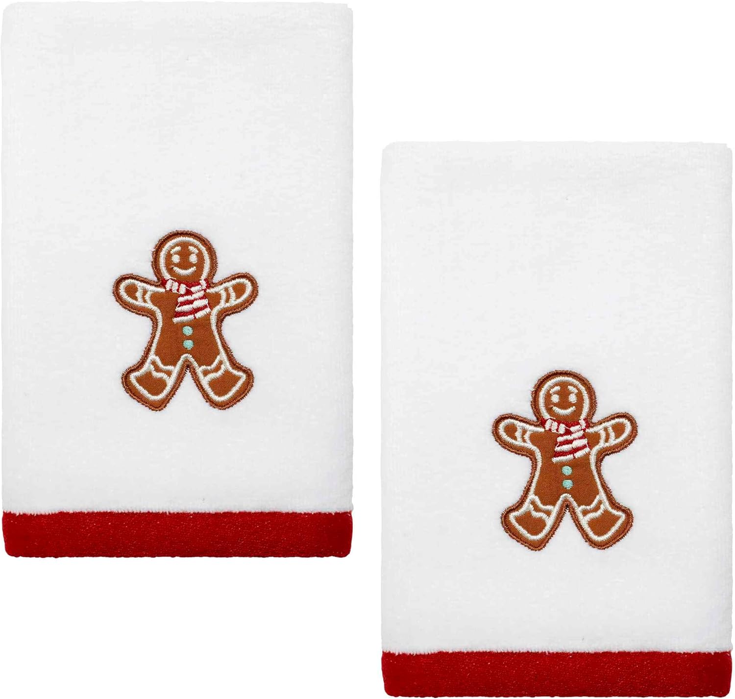 Fingertip Towels Soft Absorbent Christmas Collection Set of 2 Avanti Linens