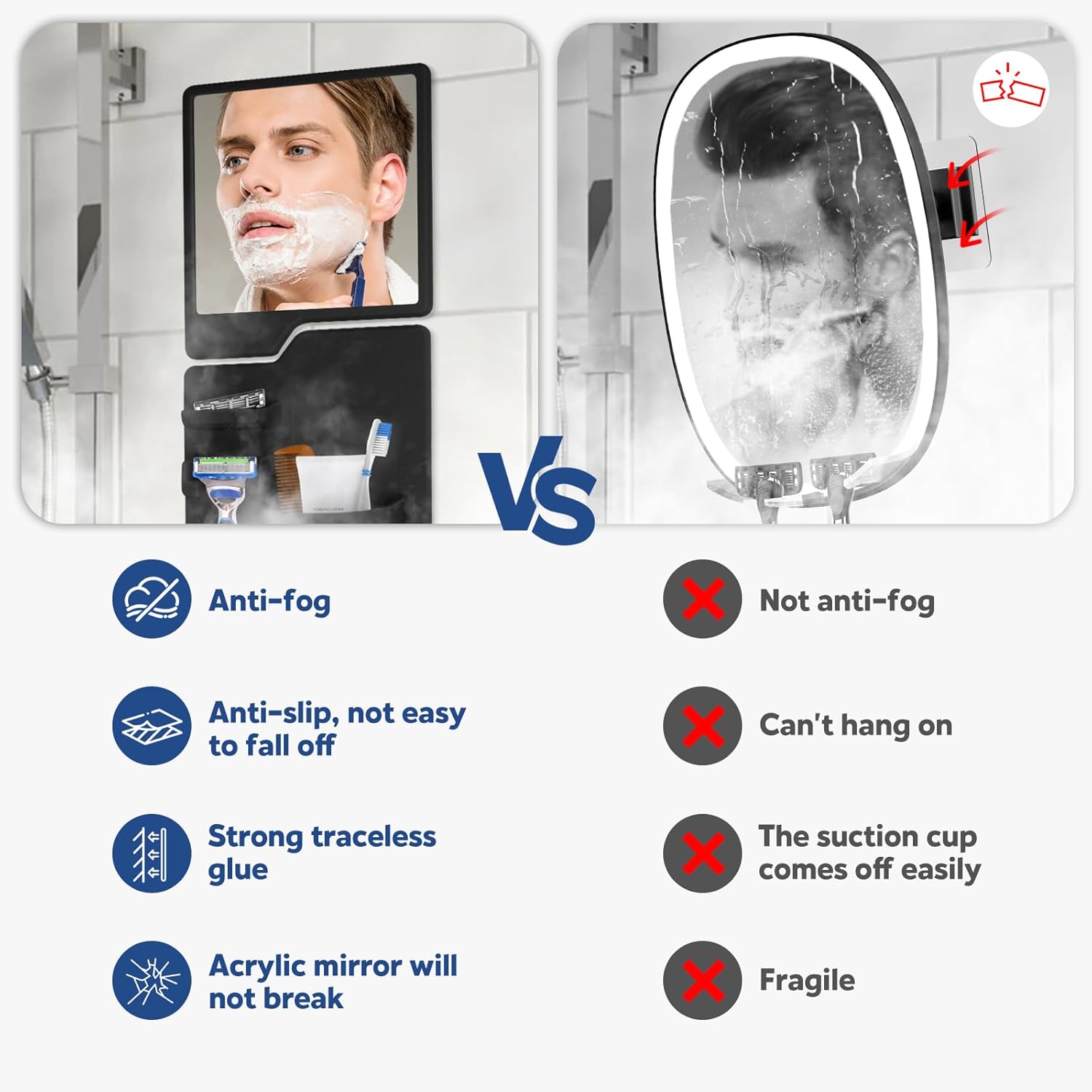 Sink Cover shower mirror fogless shaving set