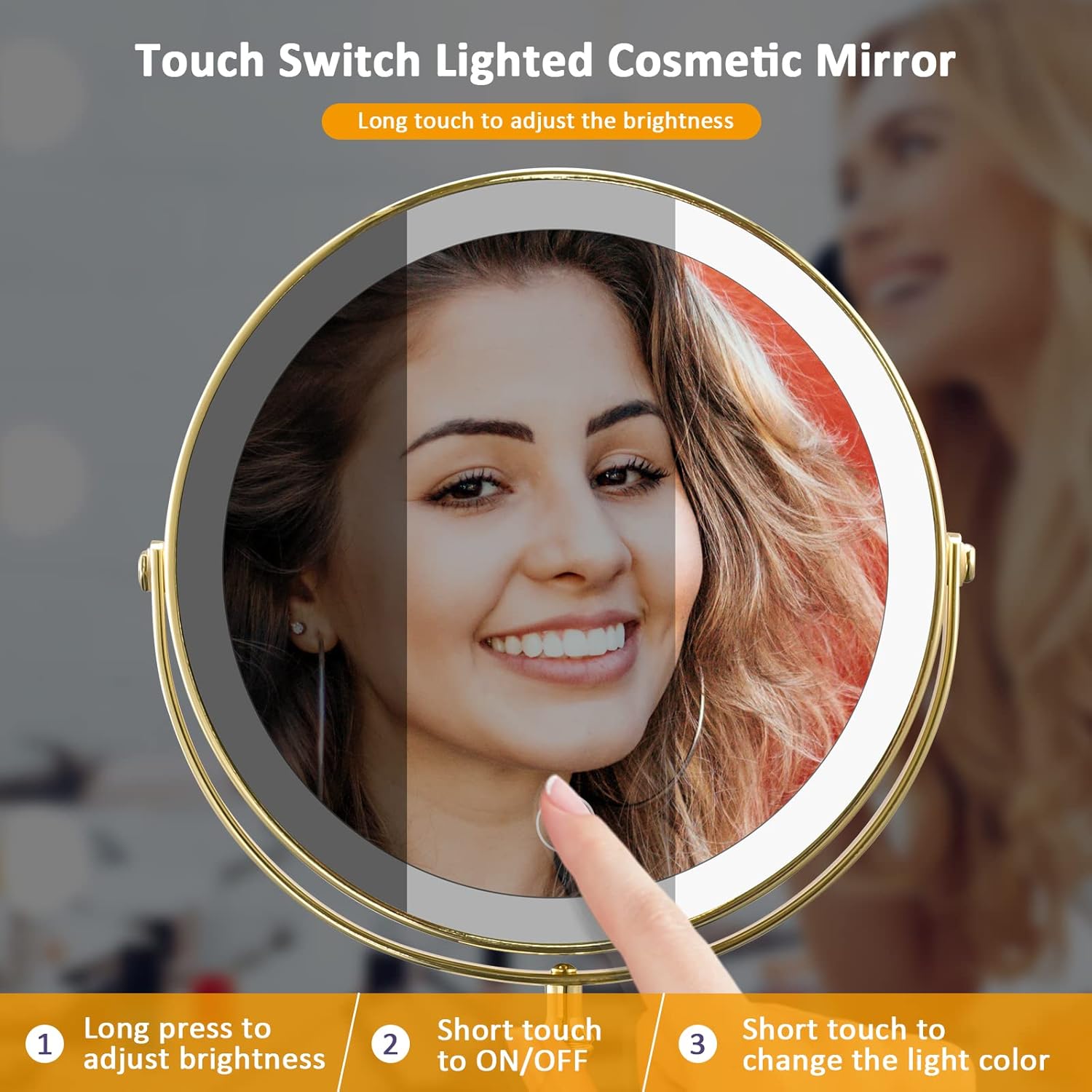 Chapelle 8-Inch Rechargeable Makeup Mirror