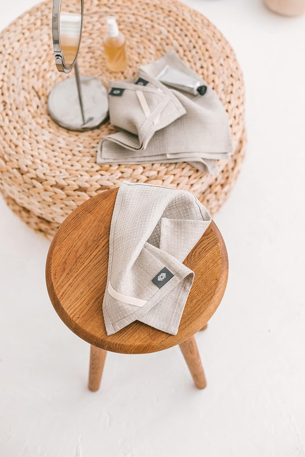 Natural Flax Face Washcloths