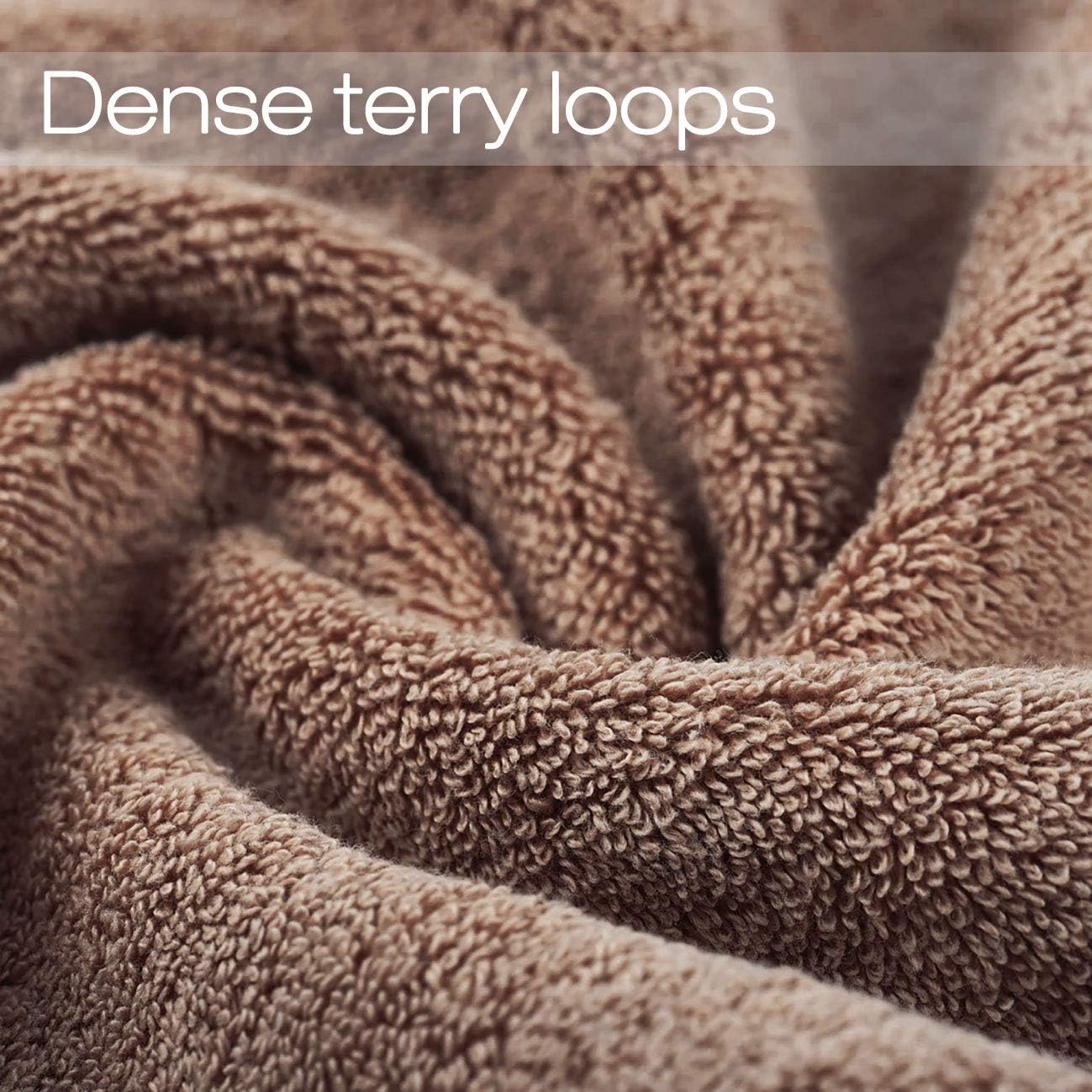 Cleanbear 13x28 Cotton Hand Towels Soft Durable Brown