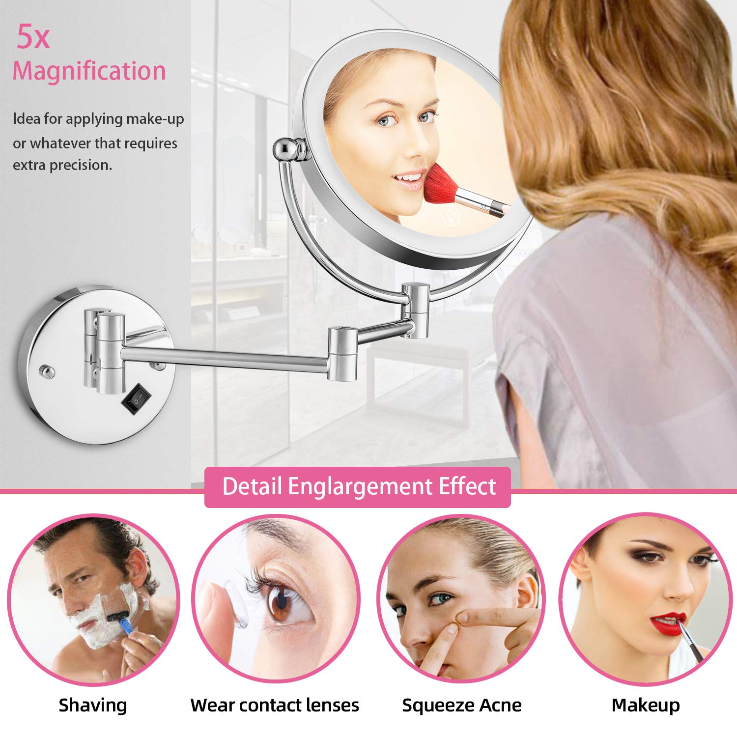 High-Quality Double-Sided Makeup Mirror