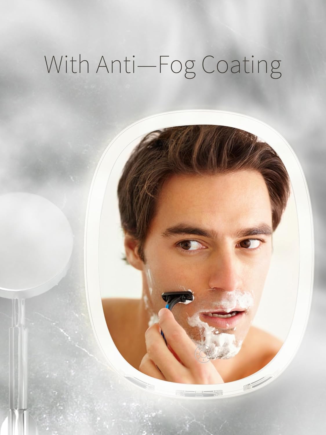 Fog-Free LED-Lit Shower Mirror