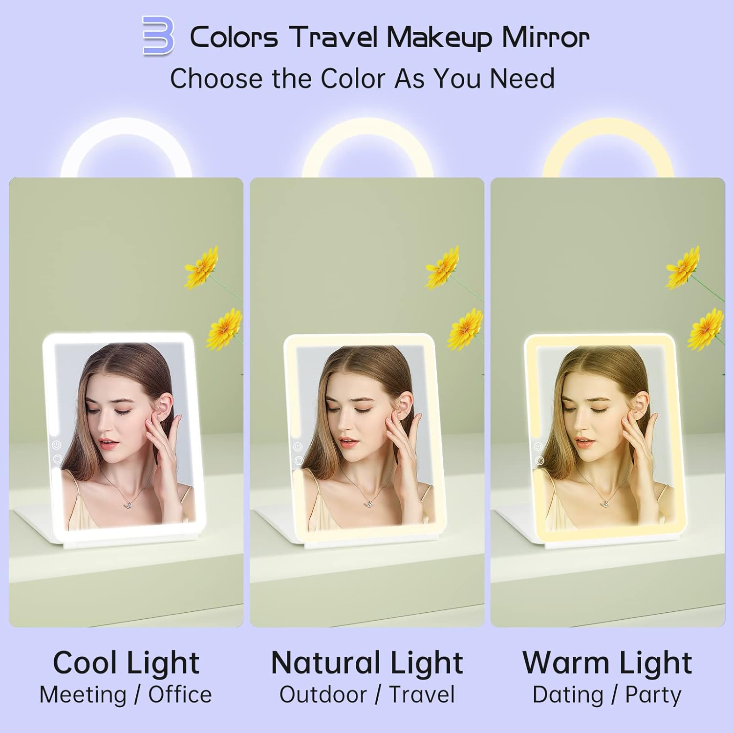 1800mAh Rechargeable Makeup Mirror