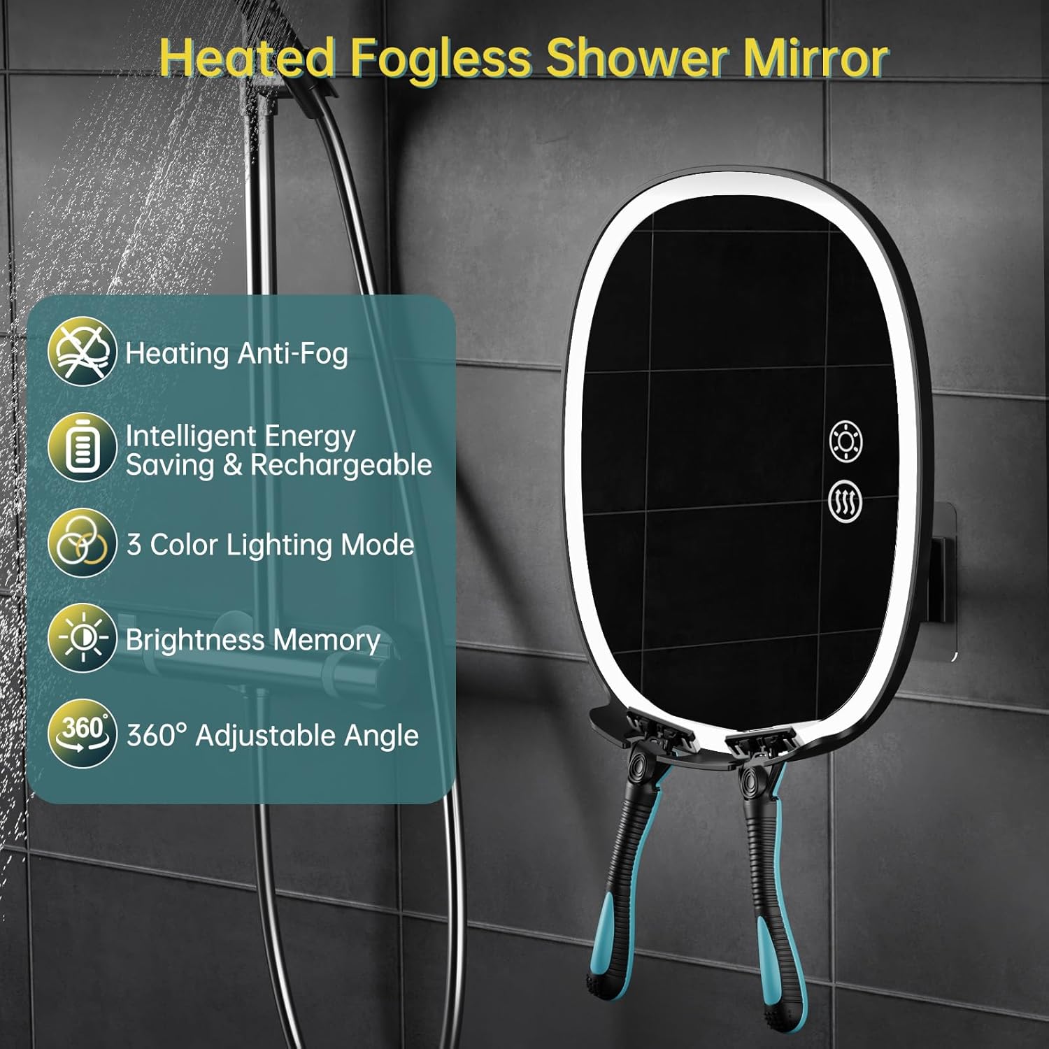 Heat-Free Showers with 3 Modes Stylish Design Easy to Install