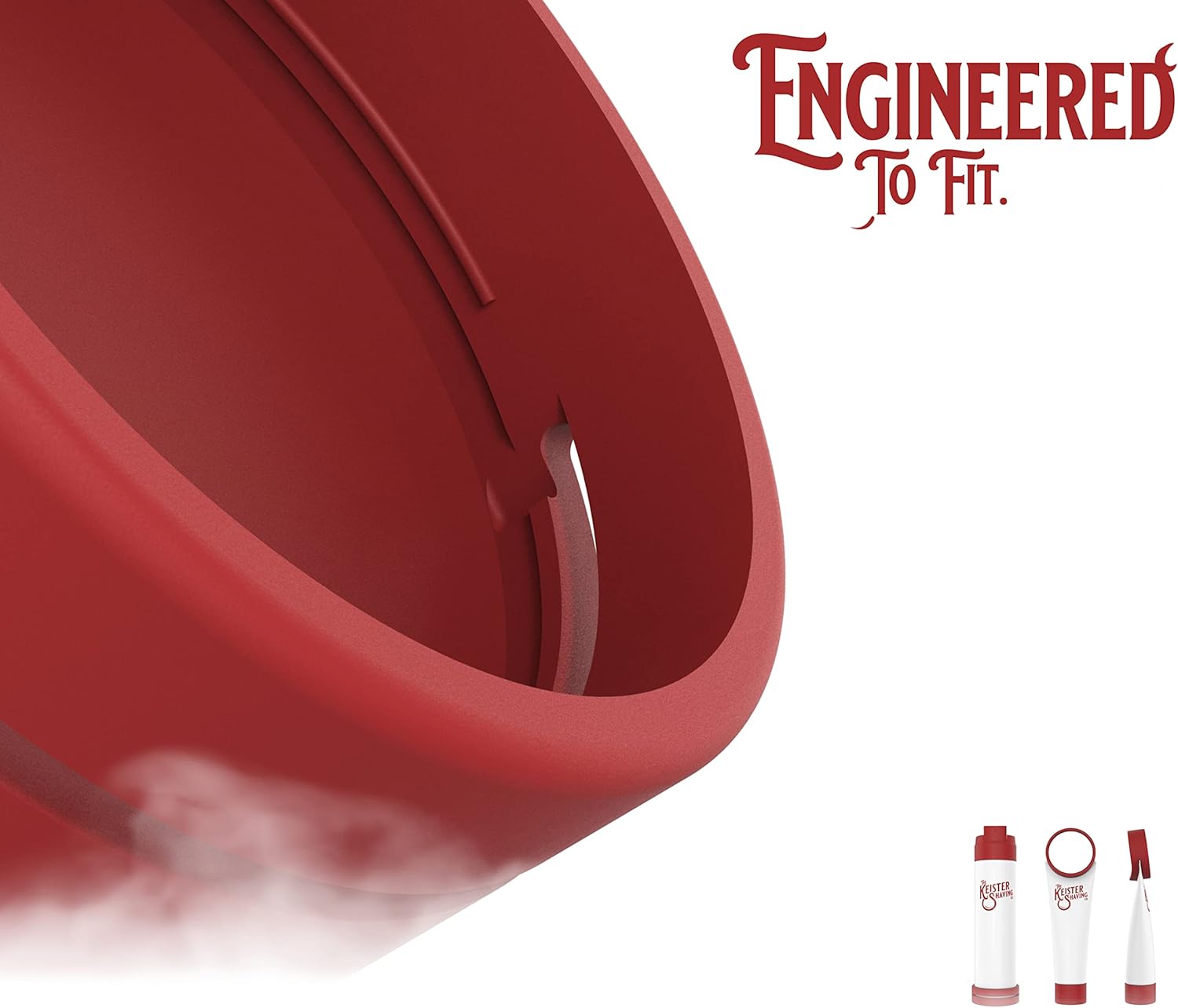 The Keister Pocket grips your gel can super-sharp anti-fog mirror