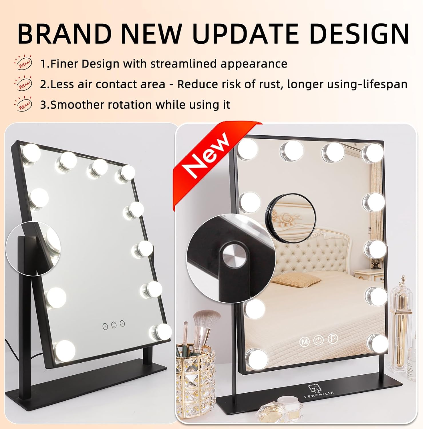 Luxury Makeup Mirror with Smart Lights