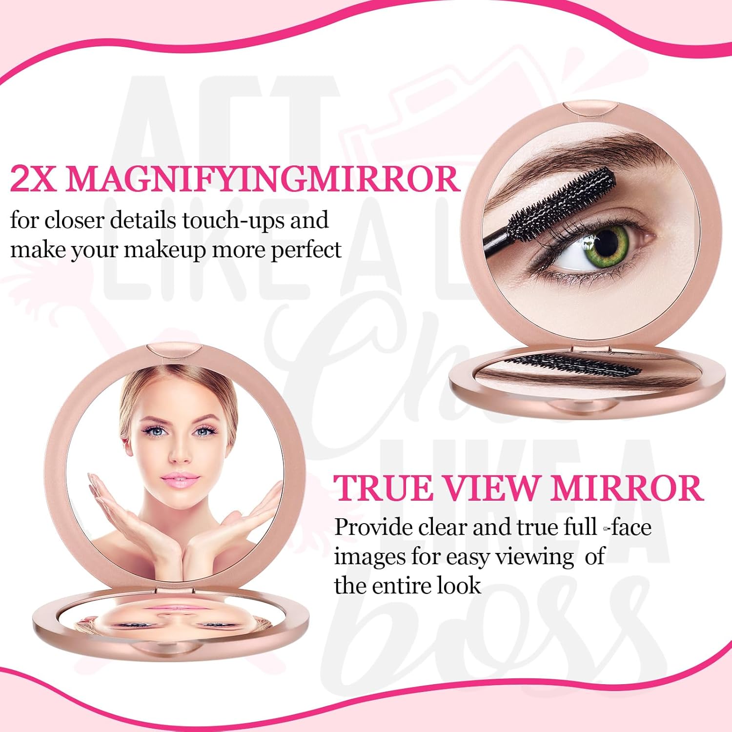 24-Set Inspirational Compact Mirrors for Women Thoughtful Gifts