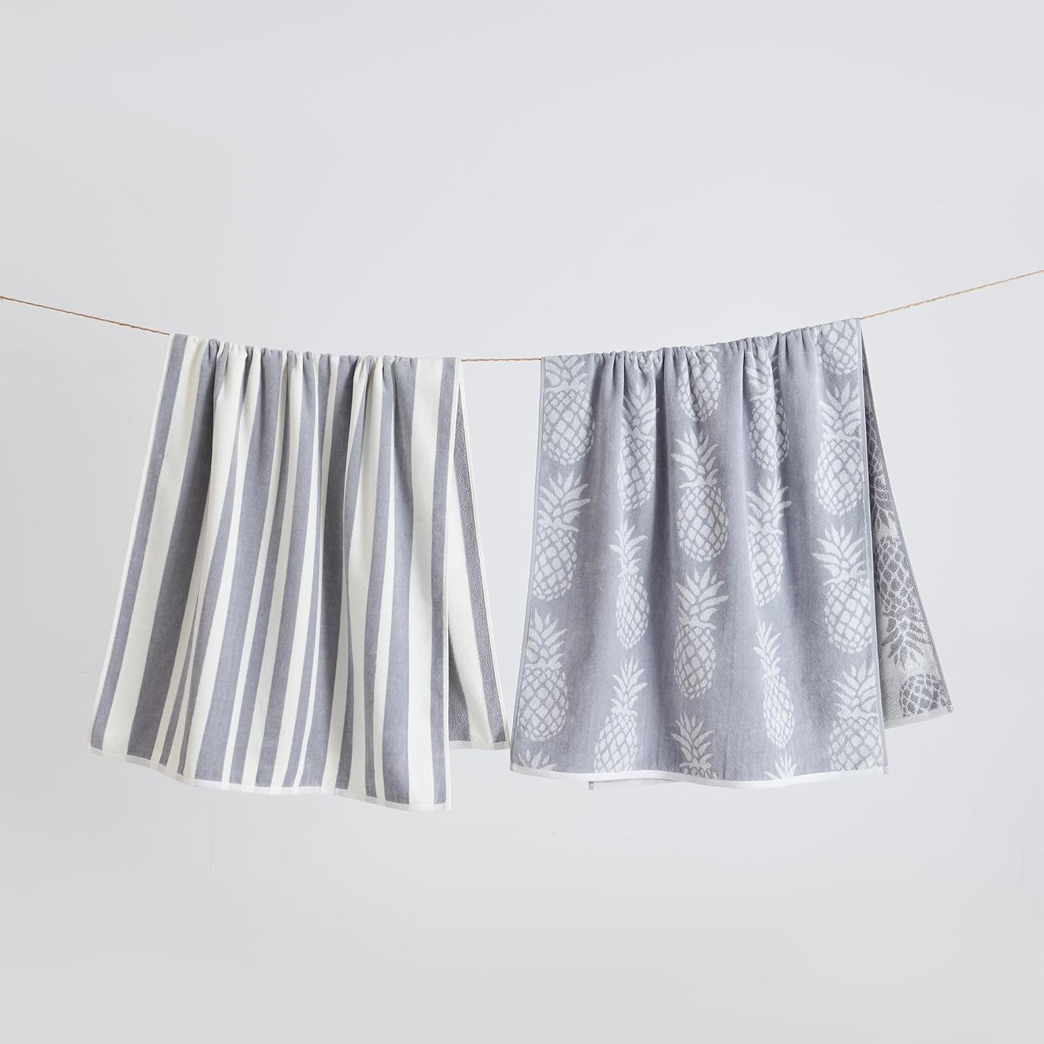 Perfect Beach Towels 100 Cotton Quick-Dry Absorbent Set of 2 30x60