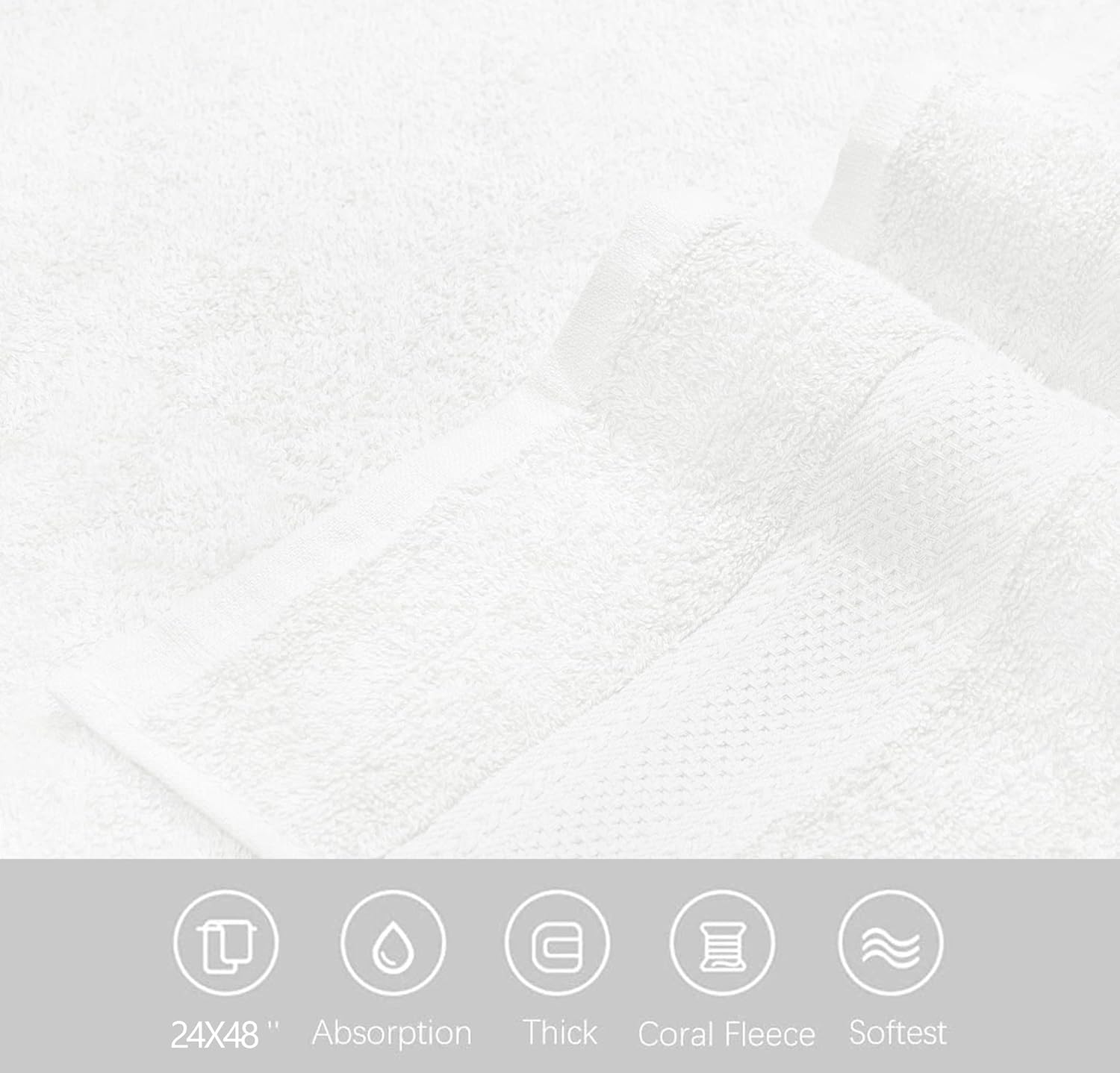 Extra-Soft Terry Cotton Bath Towels Set