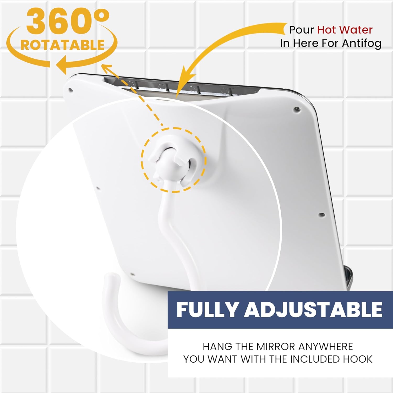 MIRRORVANA Professional Quality Real Glass No Fog Easy to Hang