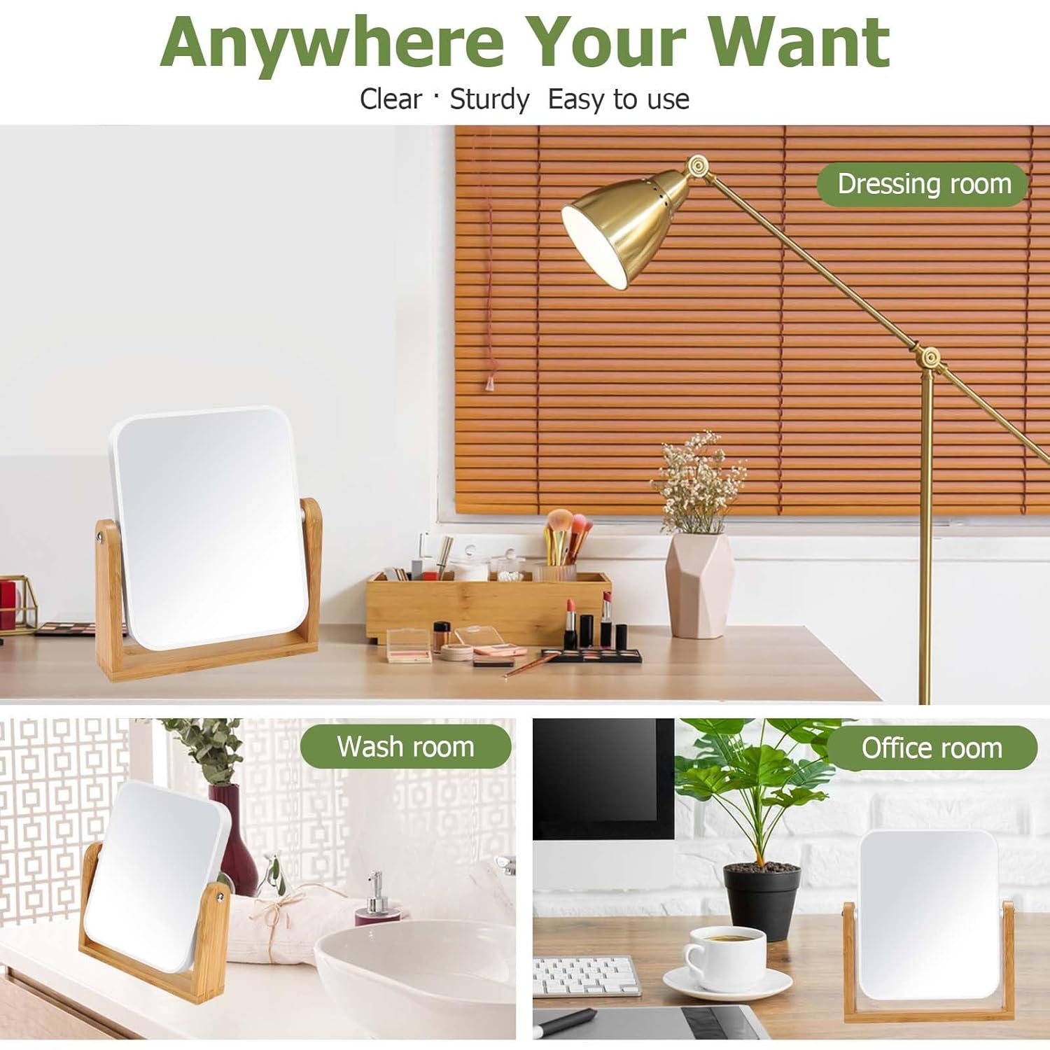 LFOYOU Vanity Mirror Makeup Mirror with Stand