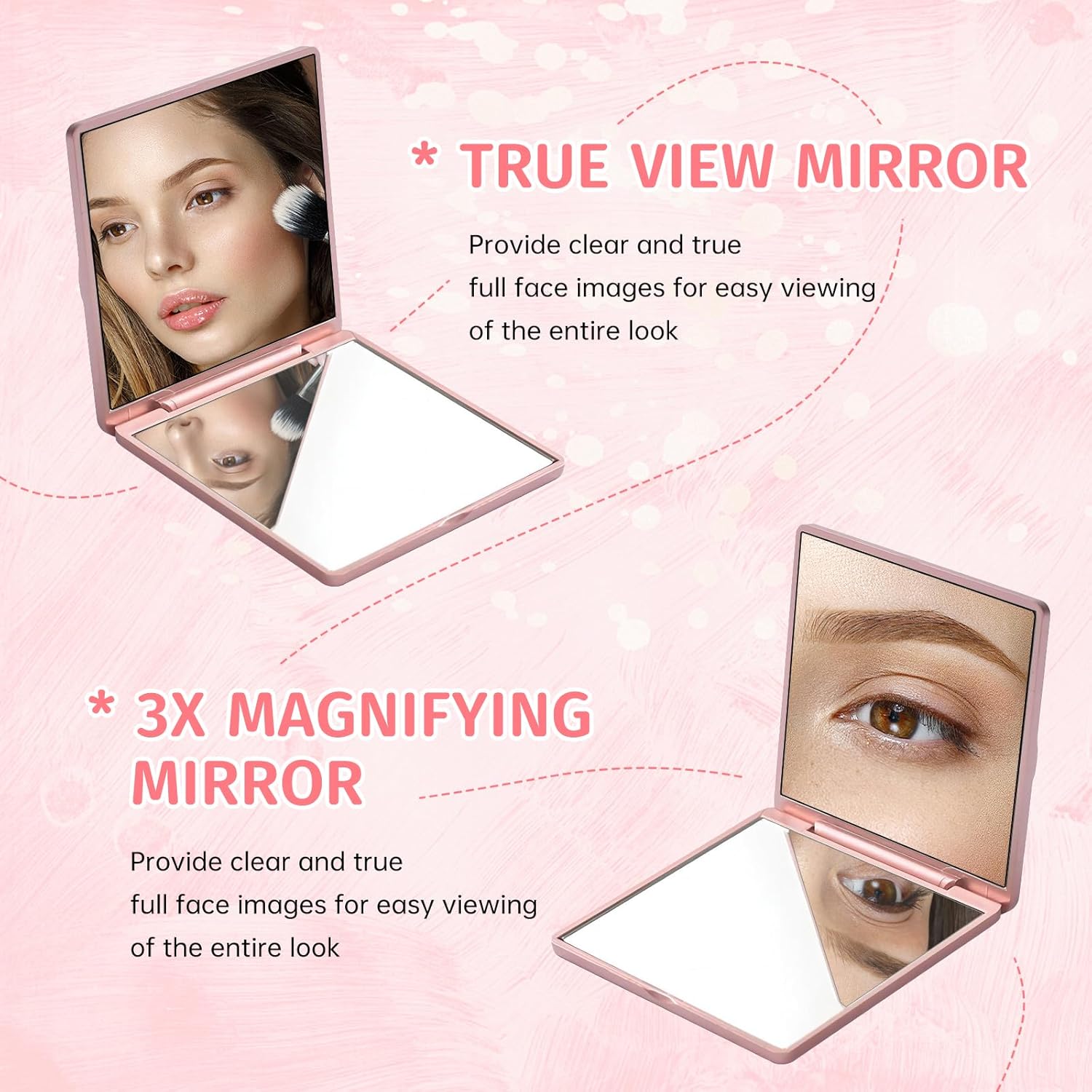 Exquisite Compact Rose Mirrors Party Favor Set