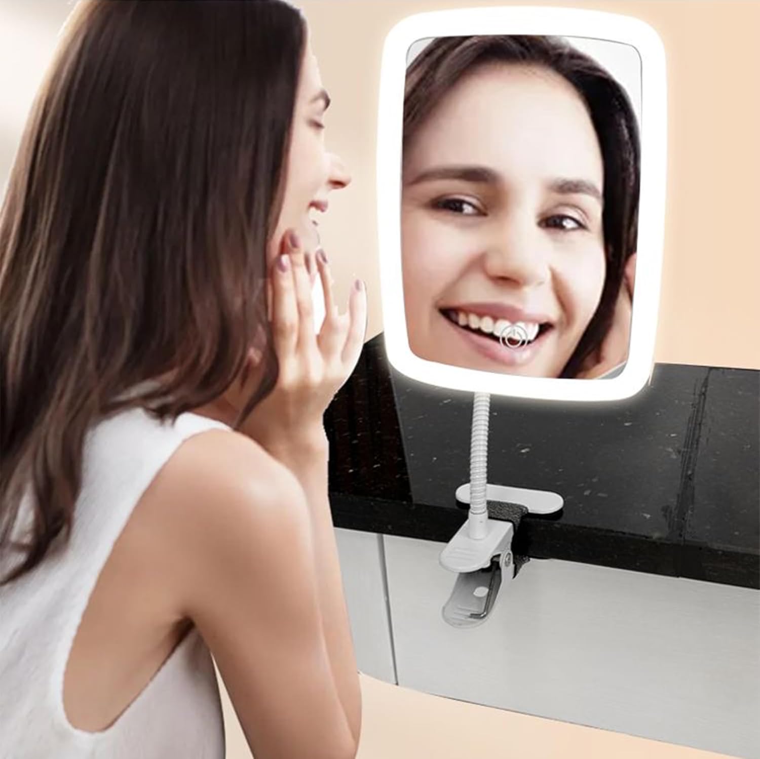 Ezcora Clip-On Lighted Makeup Mirror