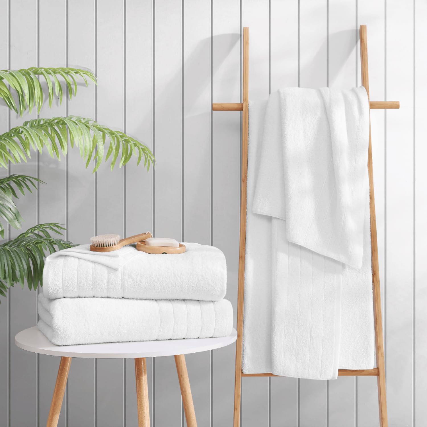 Casa Platino 4-Pack Luxury Bath Towels 30x60 Ringspun Cotton White