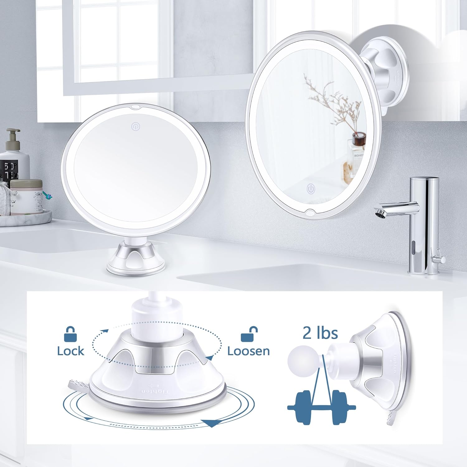 30x Magnifying Mirror with Light