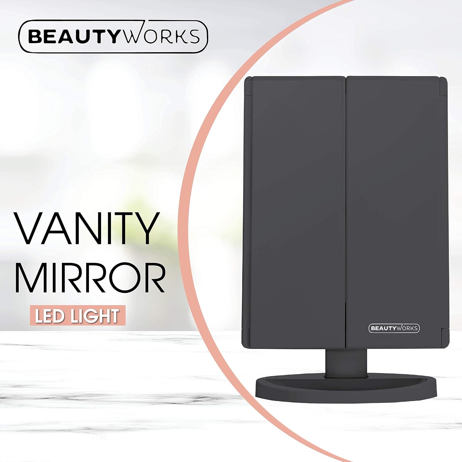 36 LED Touch-Screen Makeup Mirror with 123X Magnification