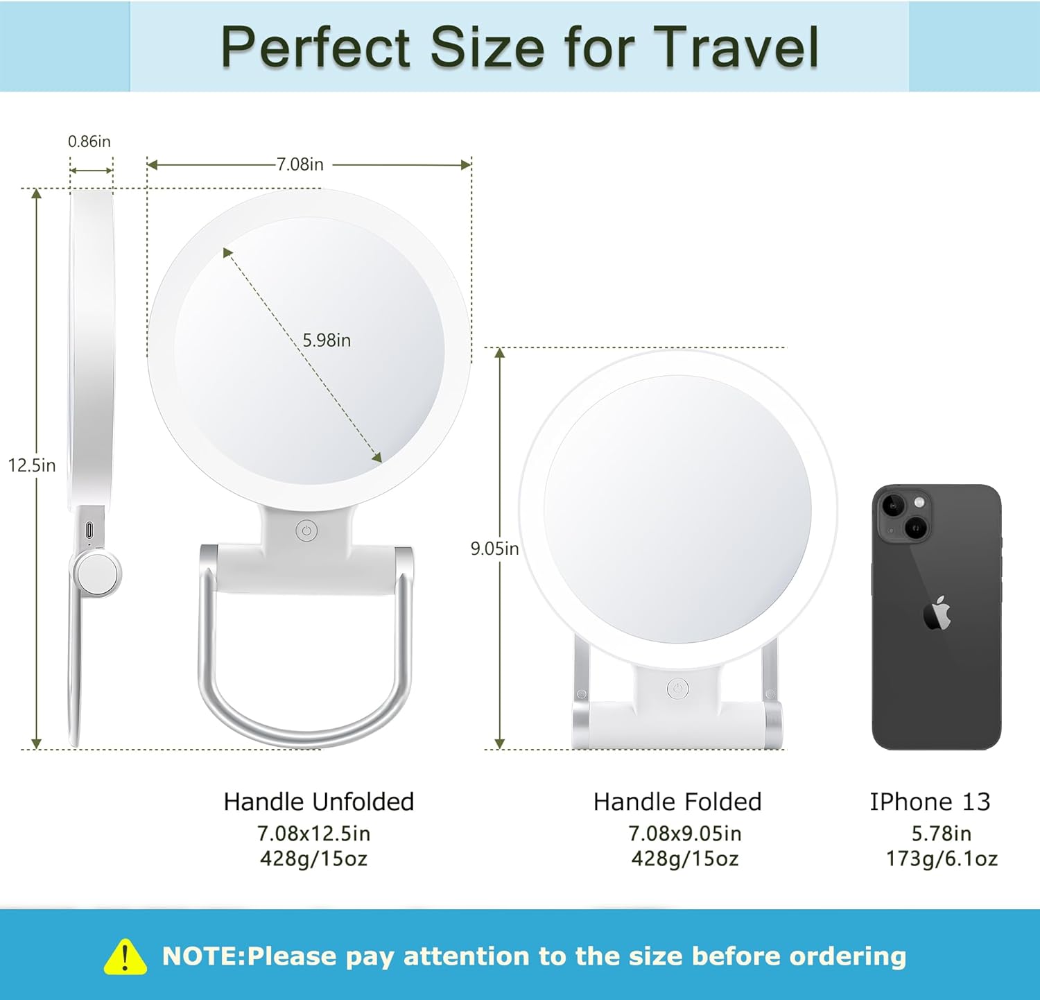 MIYADIVA 20X Magnifying Mirror with Light