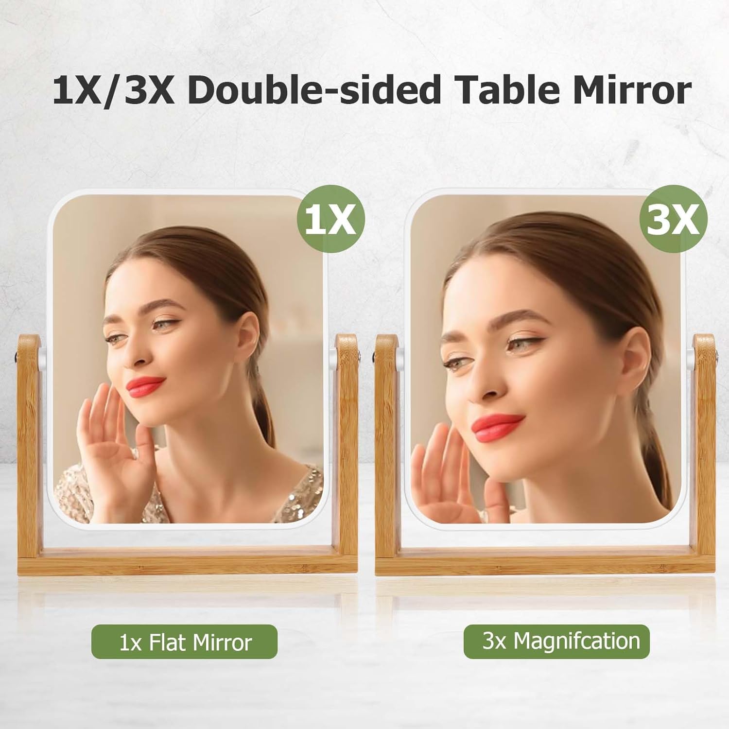 LFOYOU Vanity Mirror Makeup Mirror with Stand